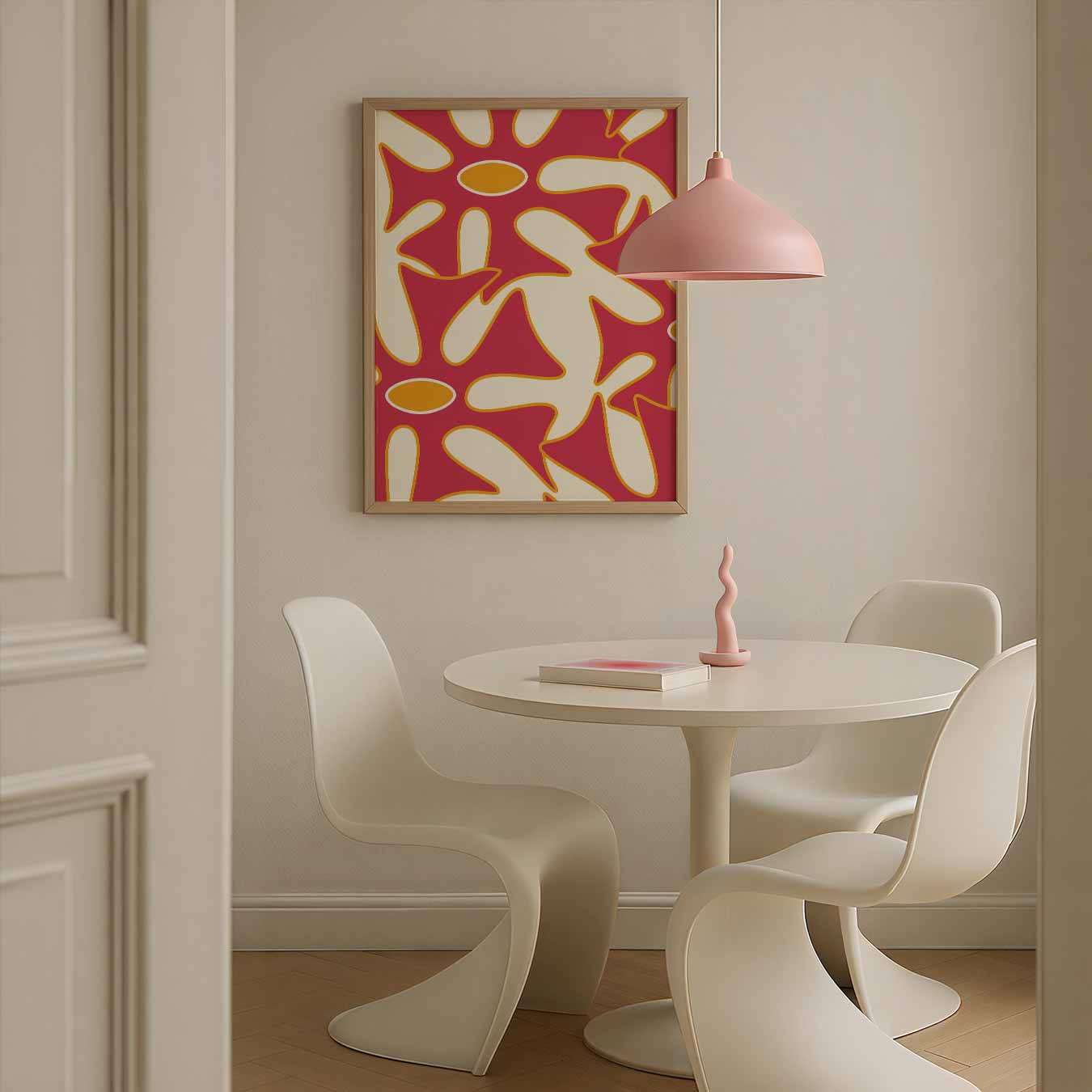 Vrolijke Bloemenpatroon Poster-WallArtistic