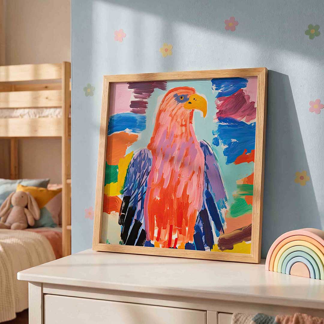 Gekleurde vogel Poster