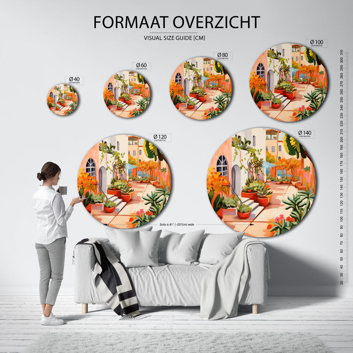 Zonnige patio Muurcirkel