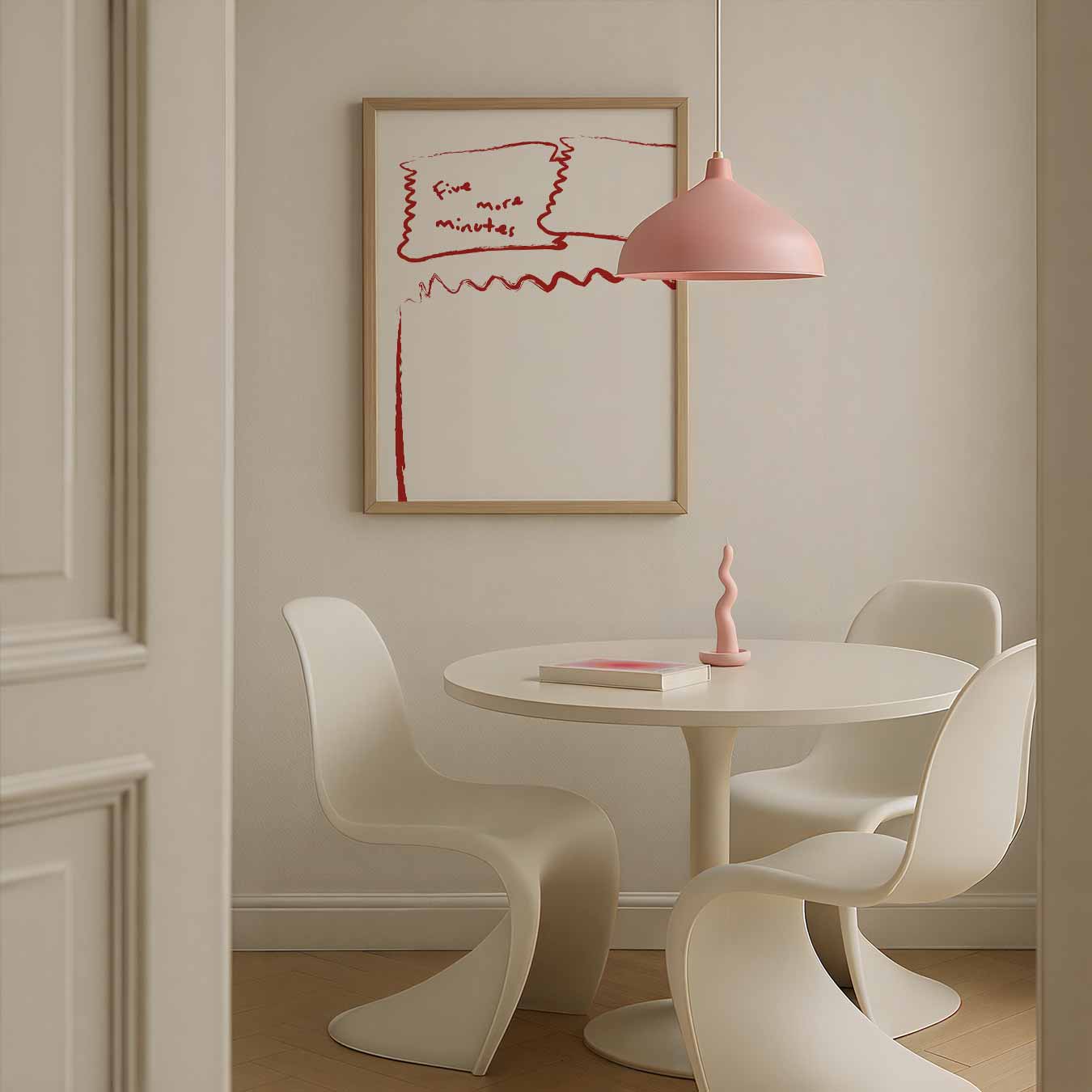 Vrolijke "Five More Minutes" Wekkerposter-WallArtistic