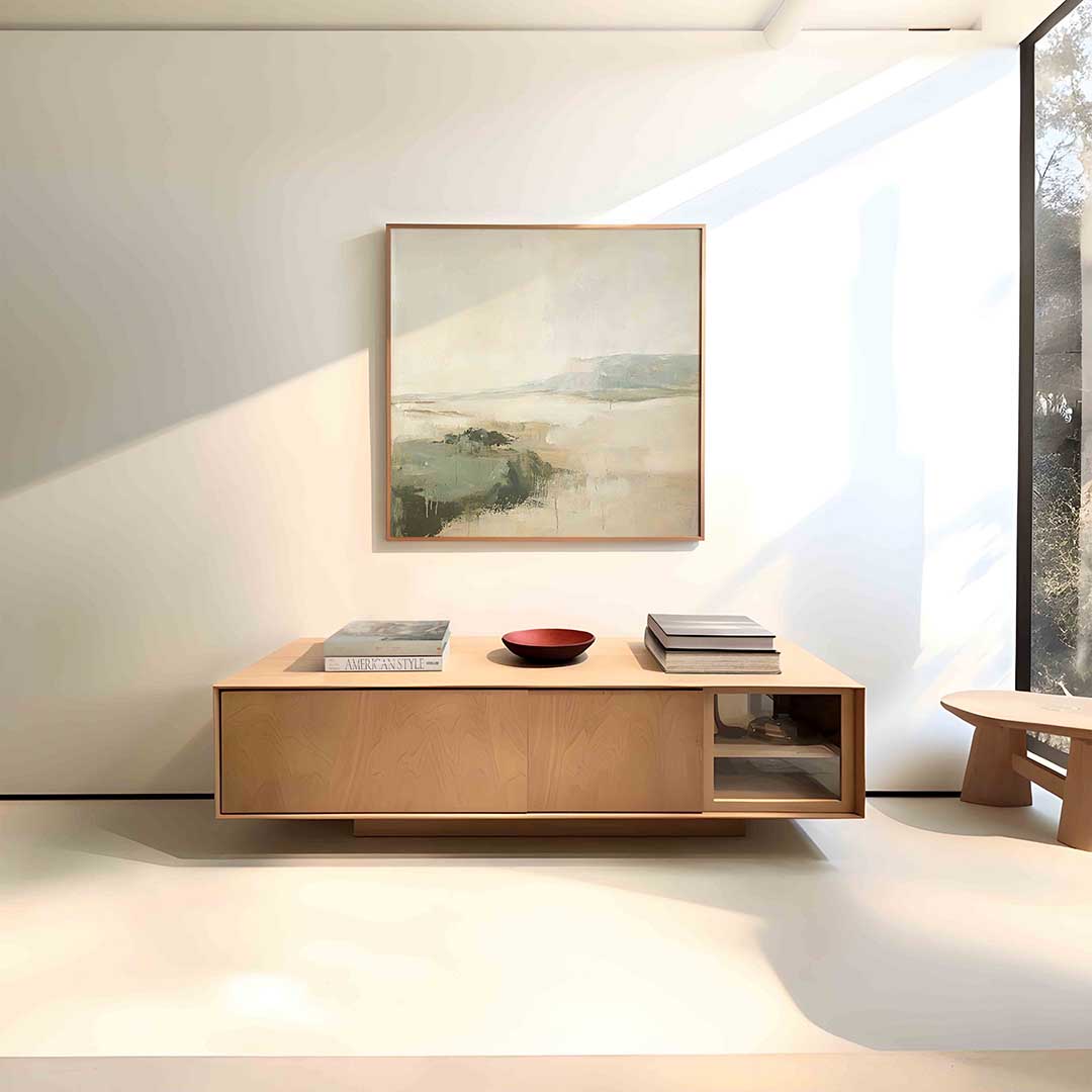 Landschap in zachte tinten Poster