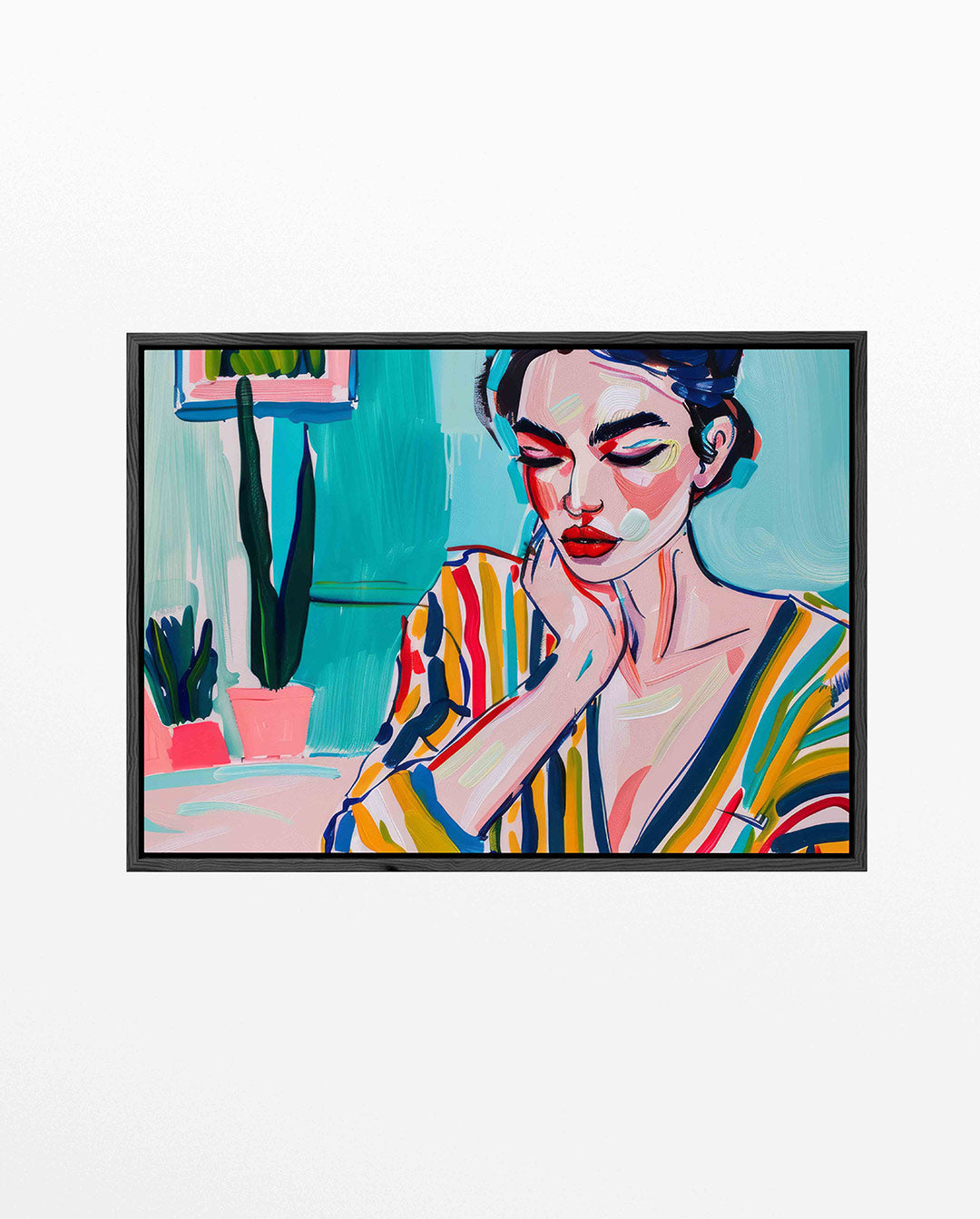 Kleurrijke portret expressie Kunstwerk