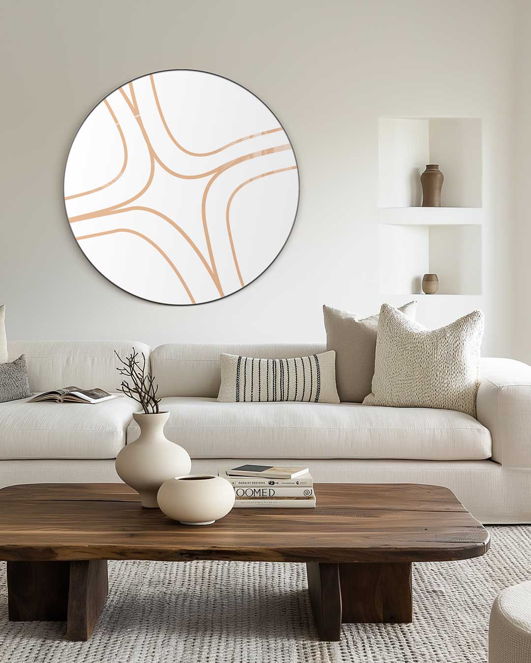 Elegante Abstracte Muurcirkel-WallArtistic