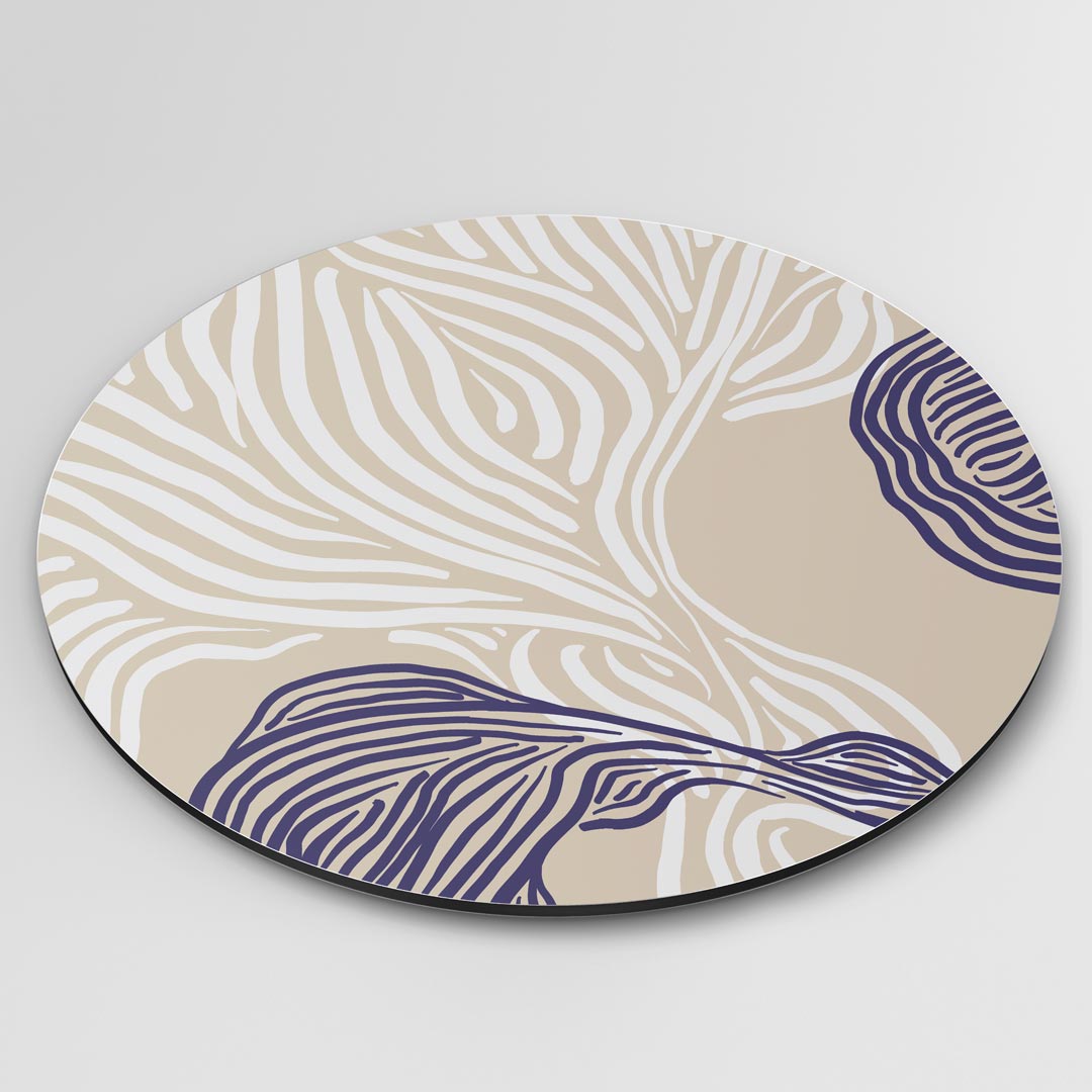 Zebra Golven Muurcirkel-WallArtistic