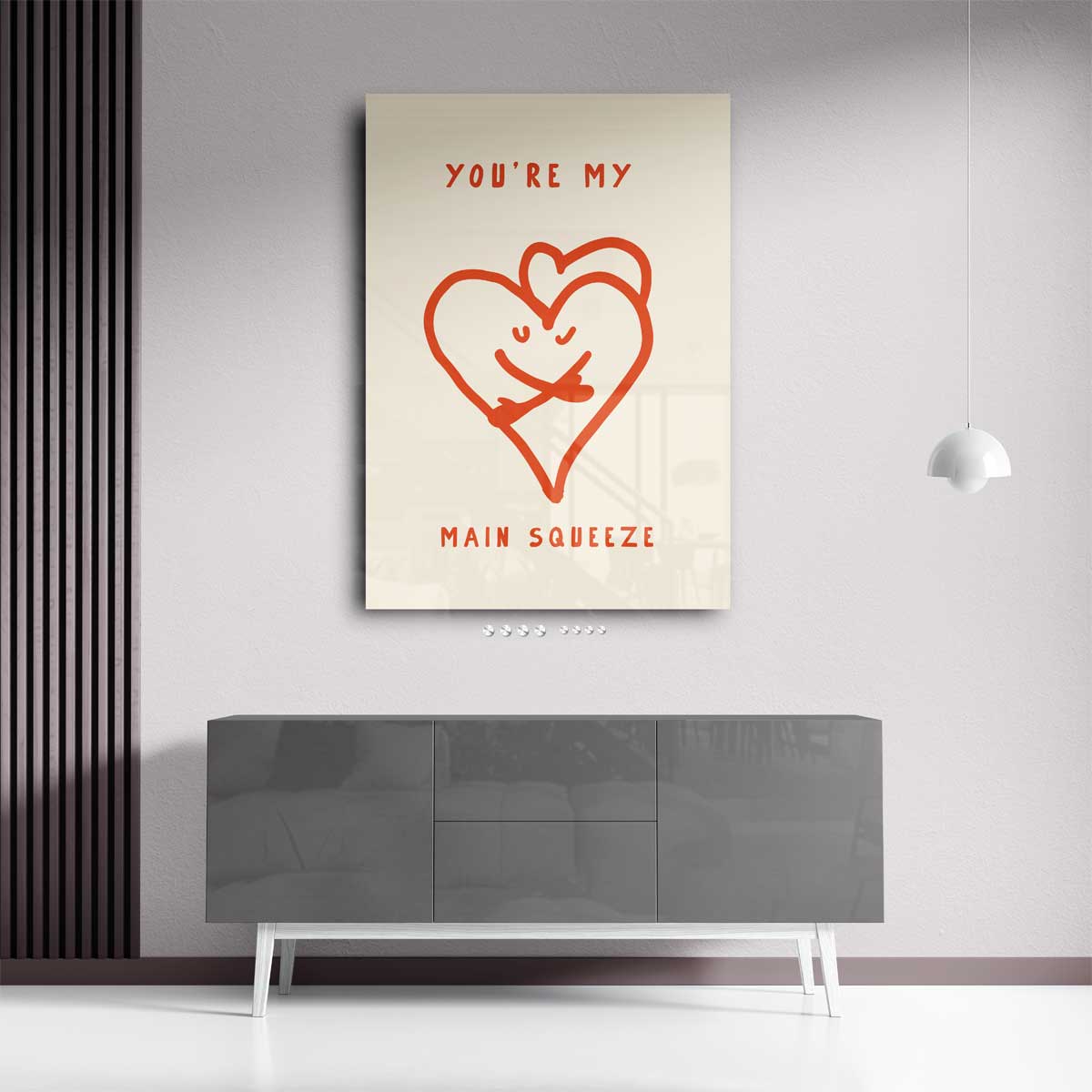 Knuffelend Hart Kunstwerk-canvas-dibond-plexiglas-wanddecoratie-WallArtistic