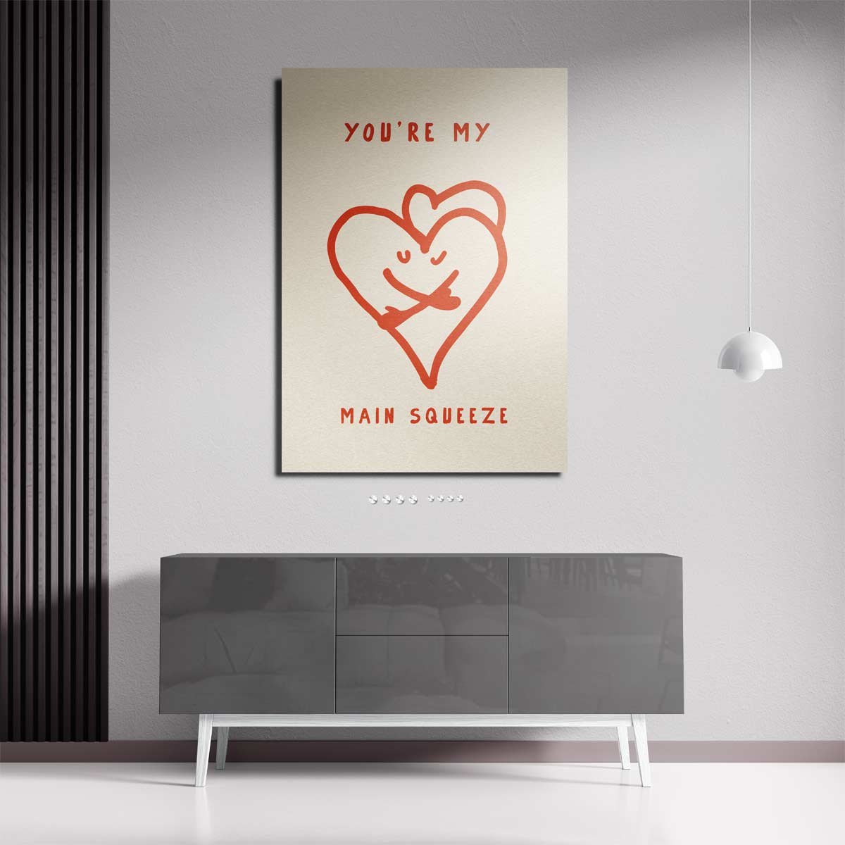 Knuffelend Hart Kunstwerk-canvas-dibond-plexiglas-wanddecoratie-WallArtistic