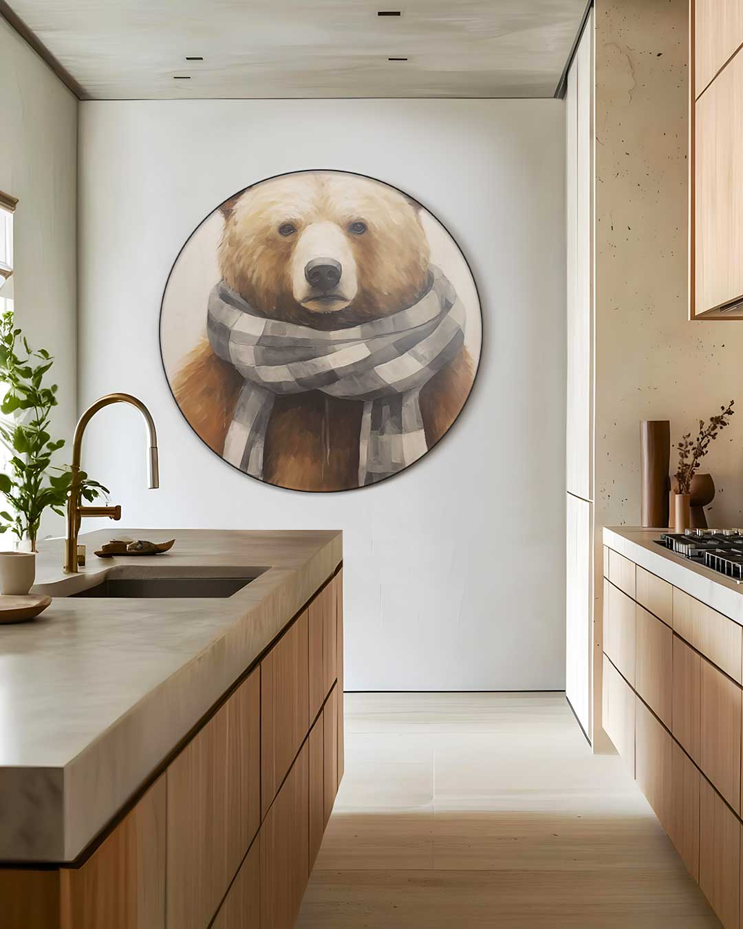 Dierenliefde Muurcirkel-WallArtistic