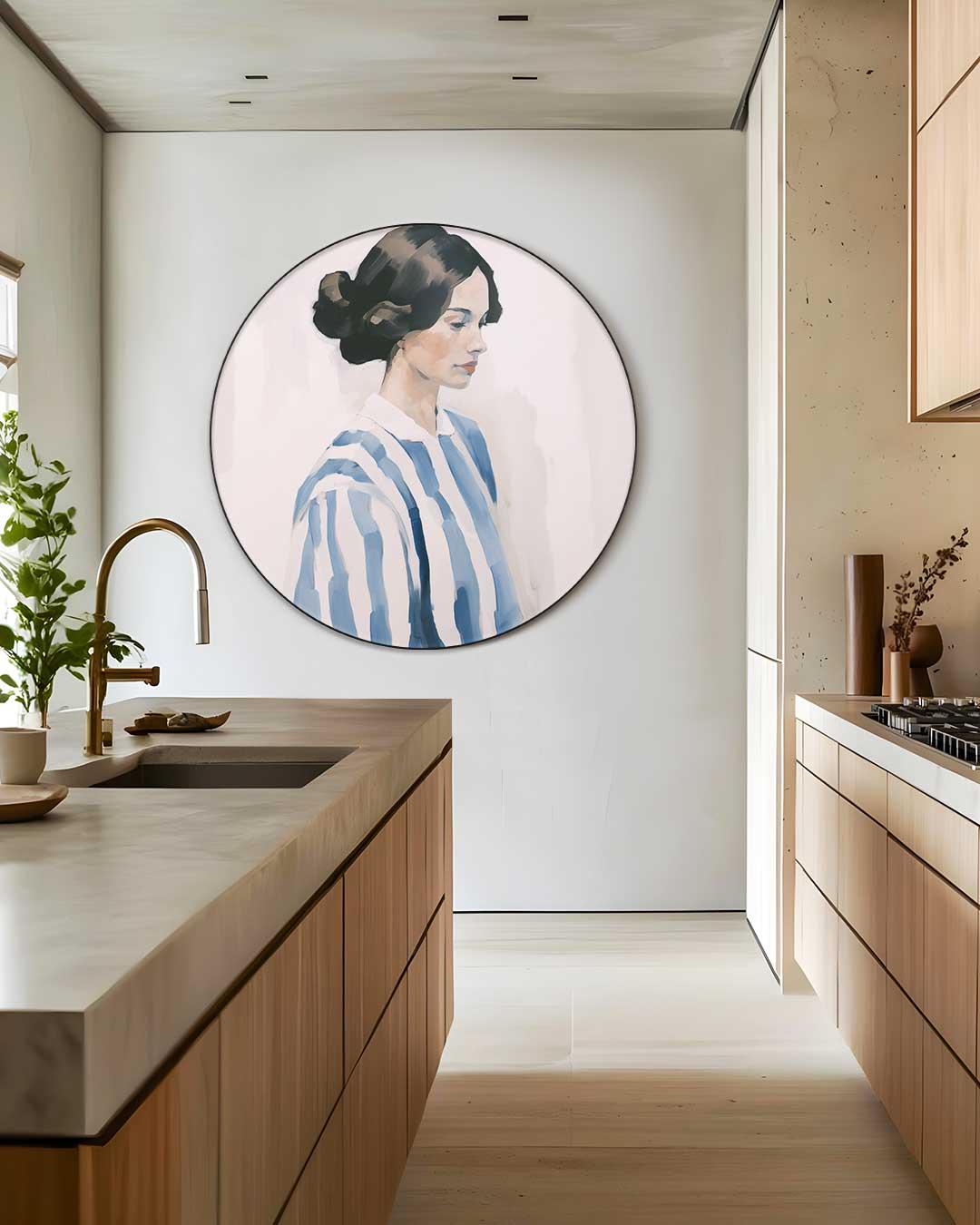 Elegante Vrouwelijke Muurcirkel-WallArtistic