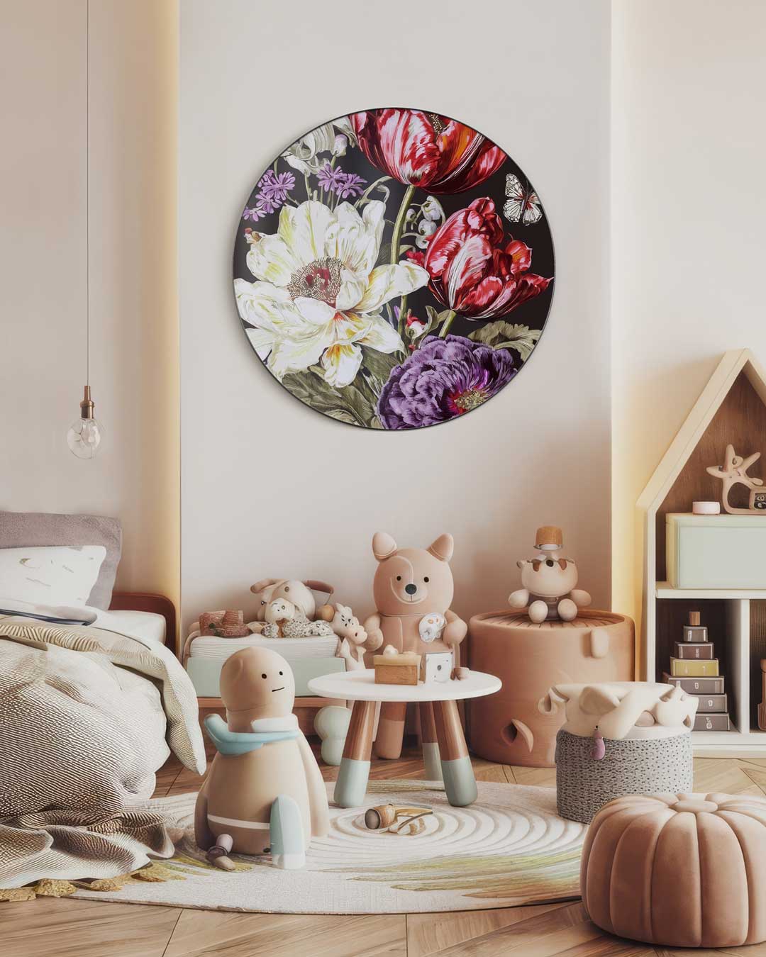 Bloemenpracht Muurcirkel-WallArtistic