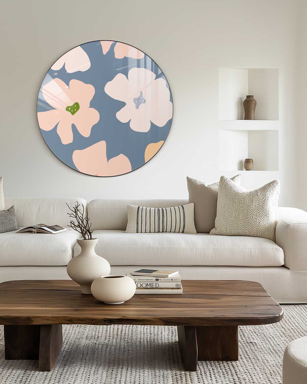 Bloemrijke muurcirkel-WallArtistic