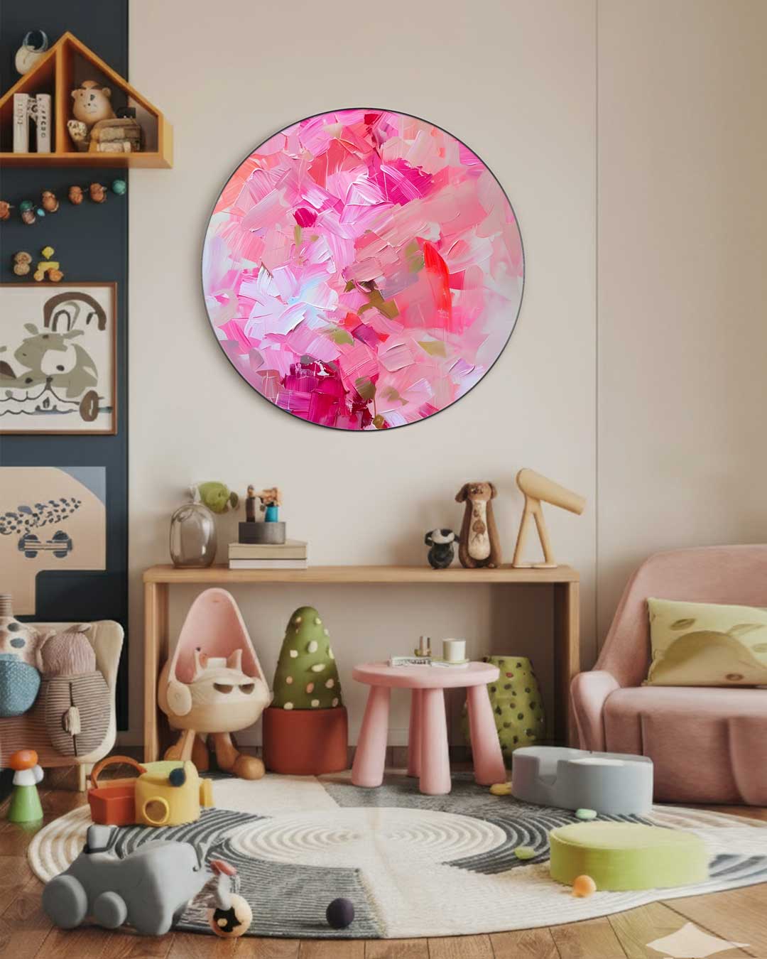Roze Droom Muurcirkel-WallArtistic