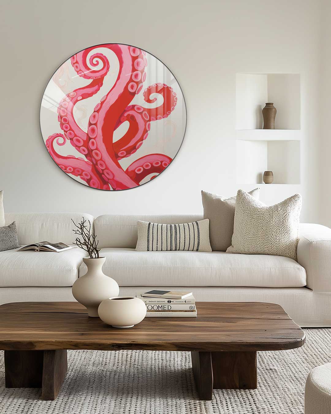 Vrolijke Octopus Muurcirkel-WallArtistic