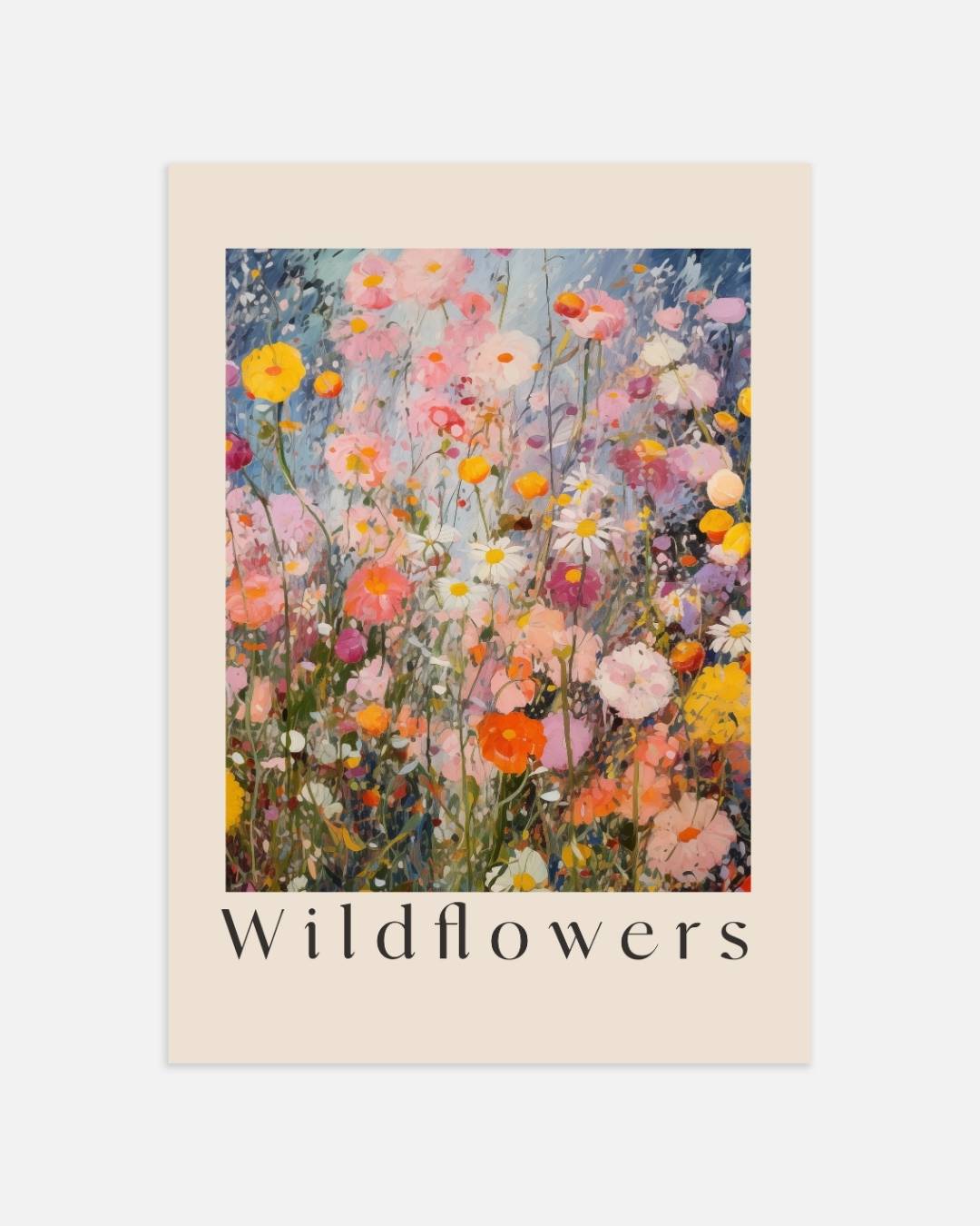 Wildflowers kleurrijk bloemenveld Poster