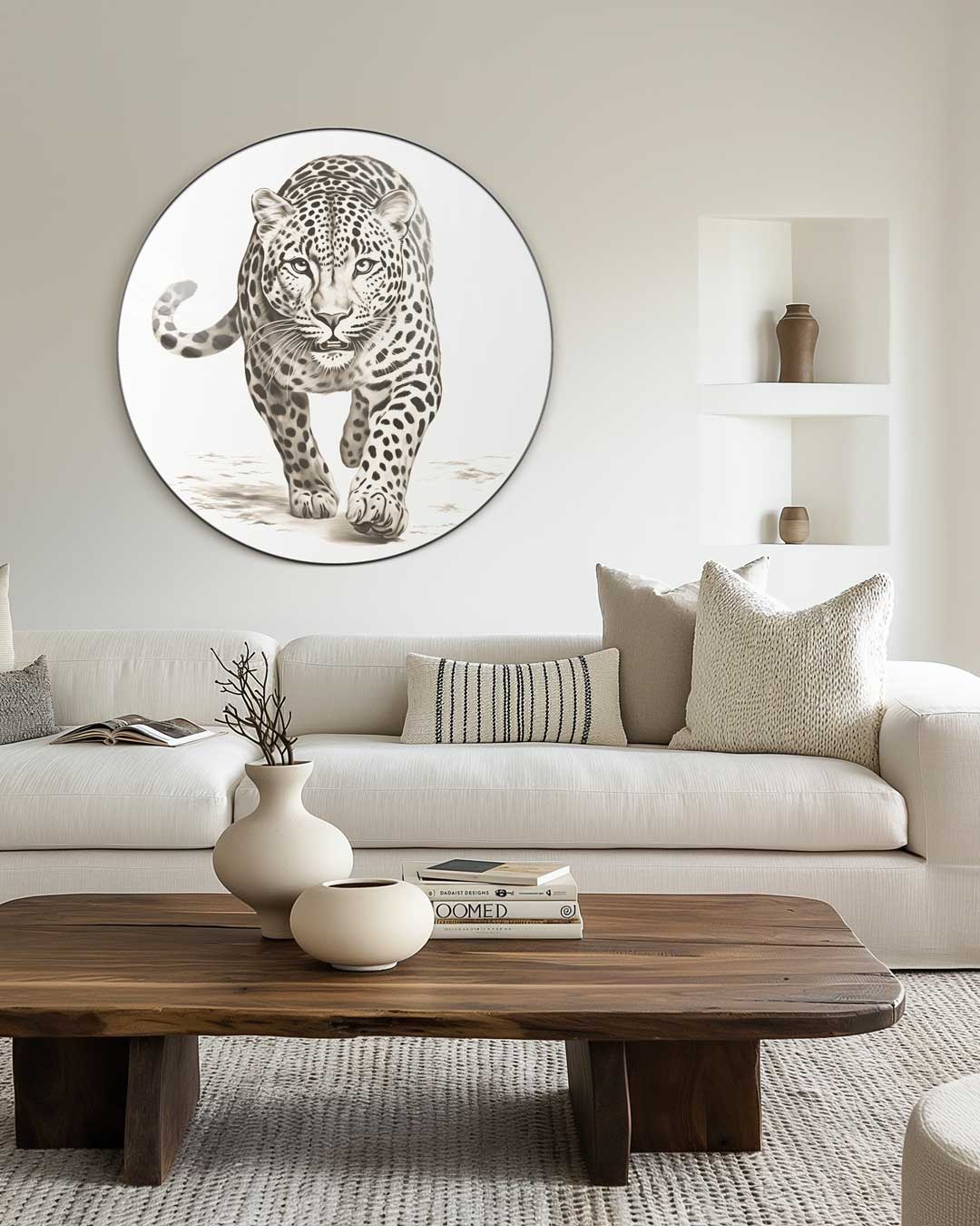 Leopard Print Muurcirkel-WallArtistic