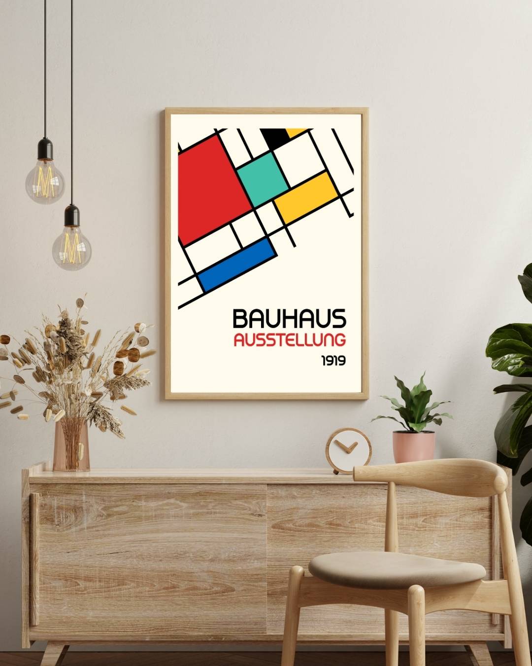 Blauwe blokken Poster