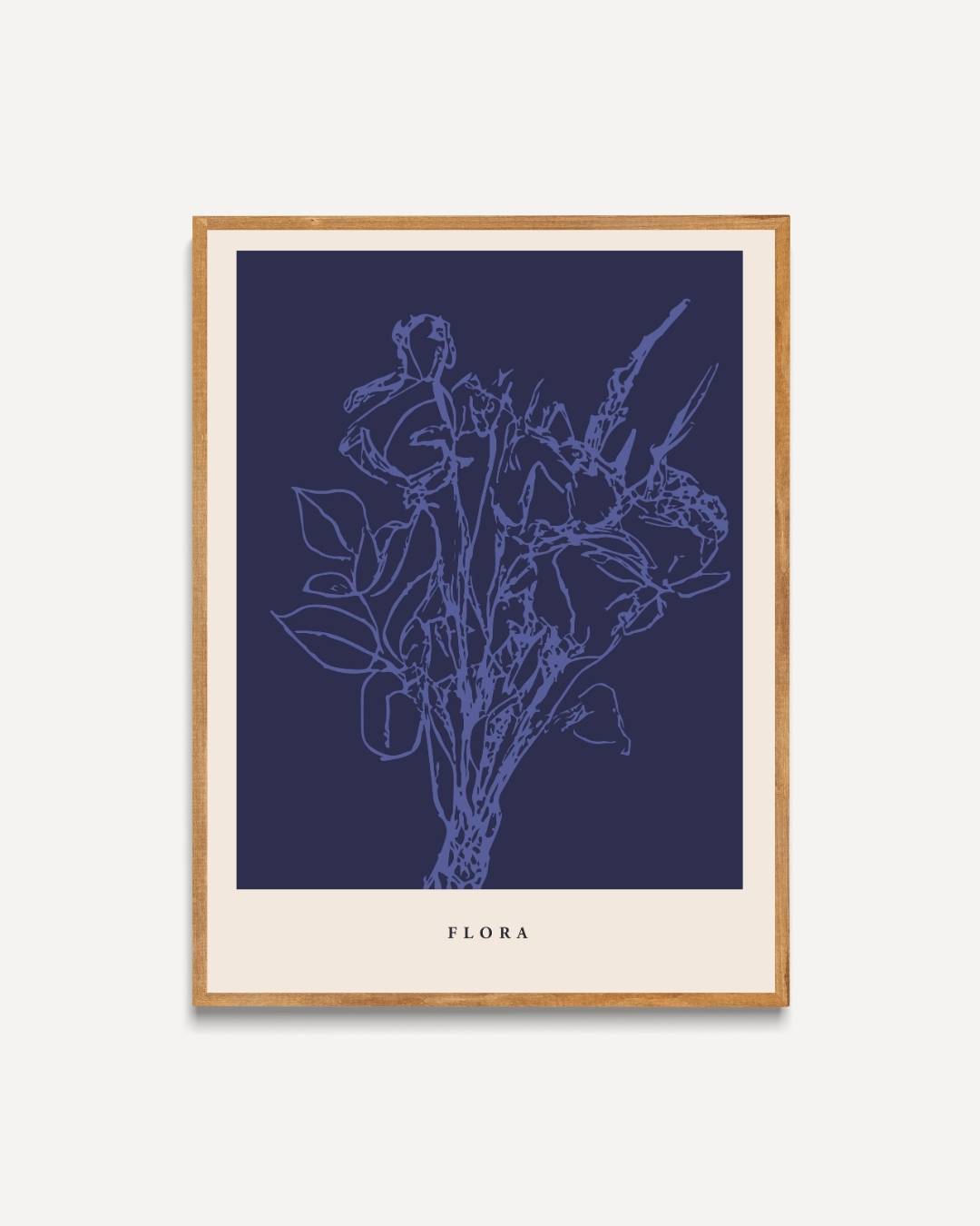 Flora lijnkunst Poster