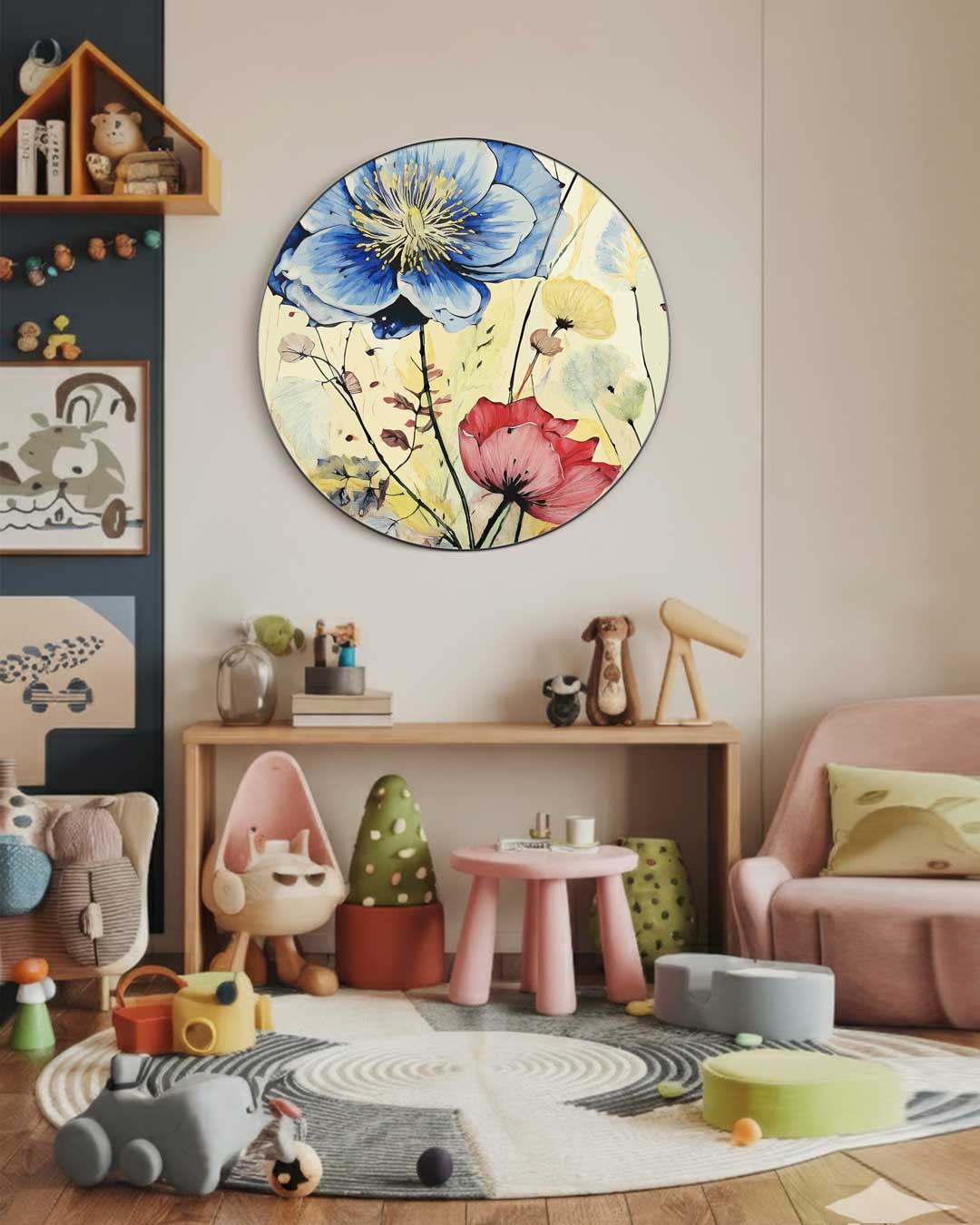 Bloemenpracht Muurcirkel-WallArtistic