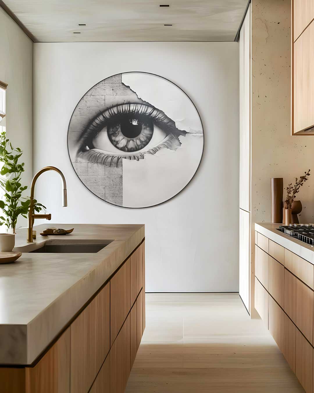Oog voor Detail Muurcirkel-WallArtistic