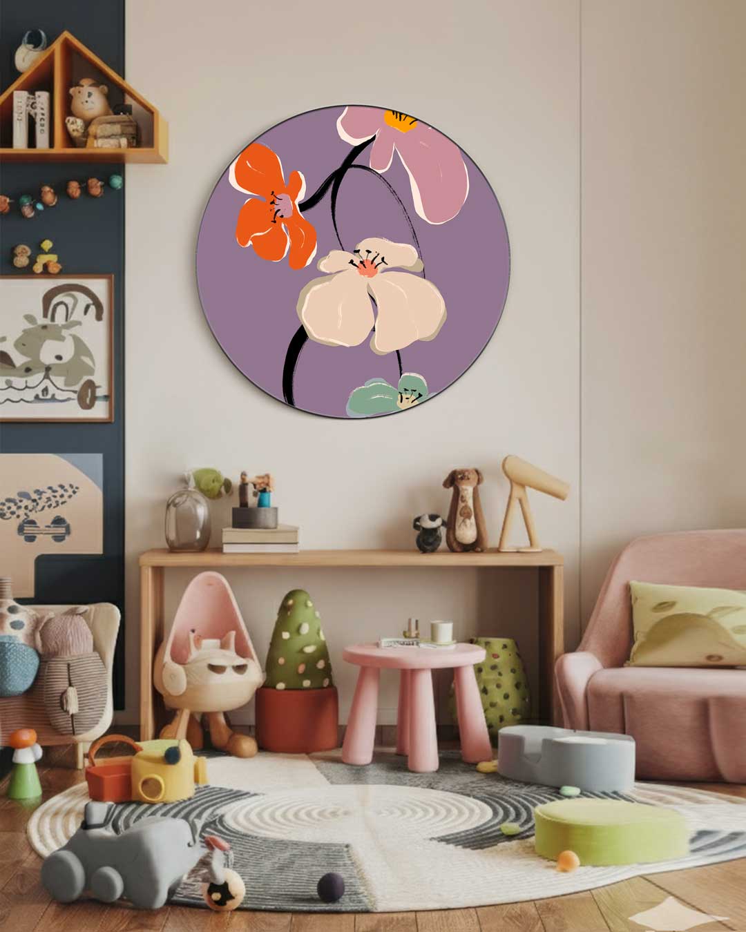 Bloemenpracht Muurcirkel-WallArtistic