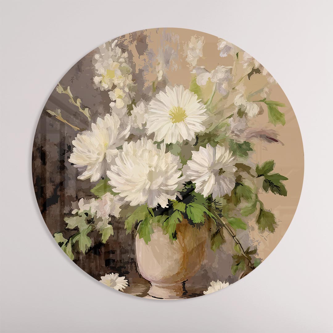 Rustieke Bloemen Muurcirkel-WallArtistic