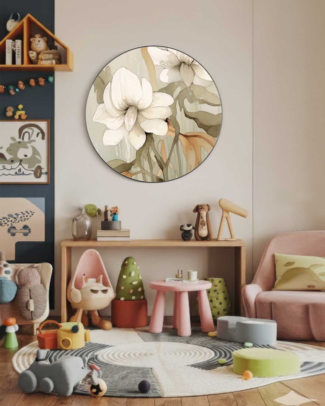 Bloemen Muurcirkel-WallArtistic