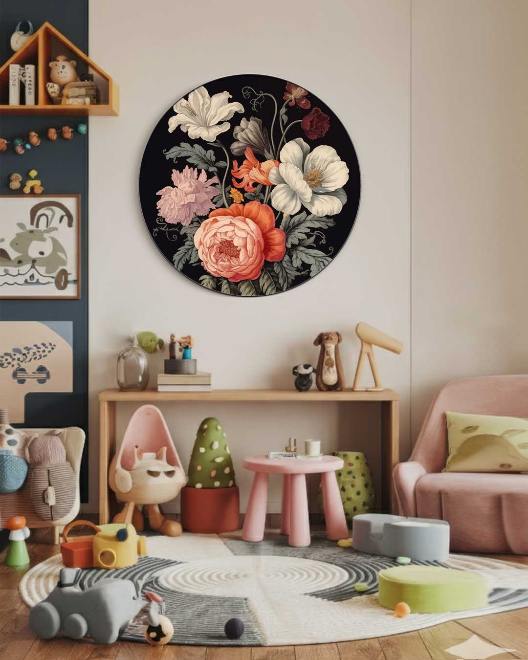 Bloemenpracht Muurcirkel-WallArtistic