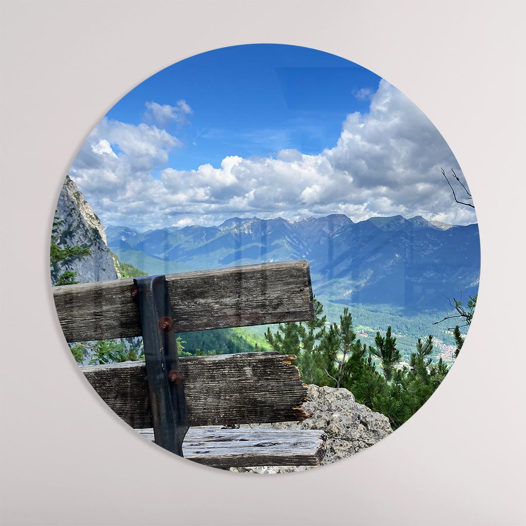 Berglandschap Muurcirkel-WallArtistic