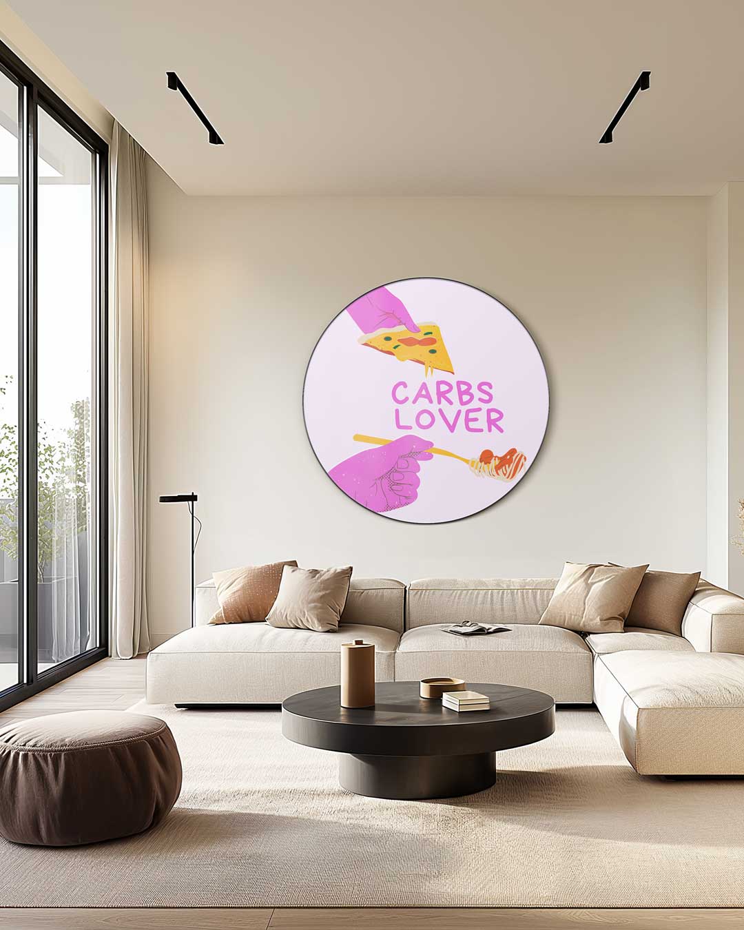 Carbs Lover Muurcirkel-WallArtistic