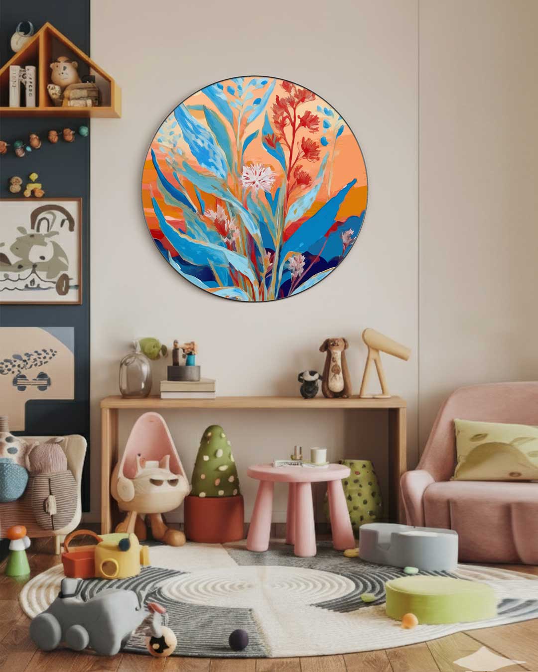 Fleurige Natuur Inspiratie Muurcirkel-WallArtistic