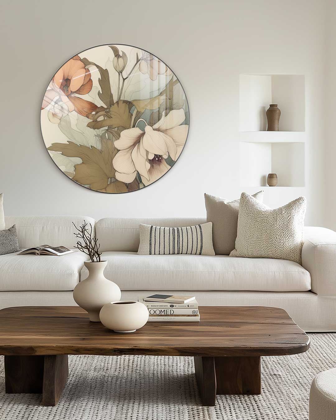 Vleugje Bloemenpracht Muurcirkel-WallArtistic