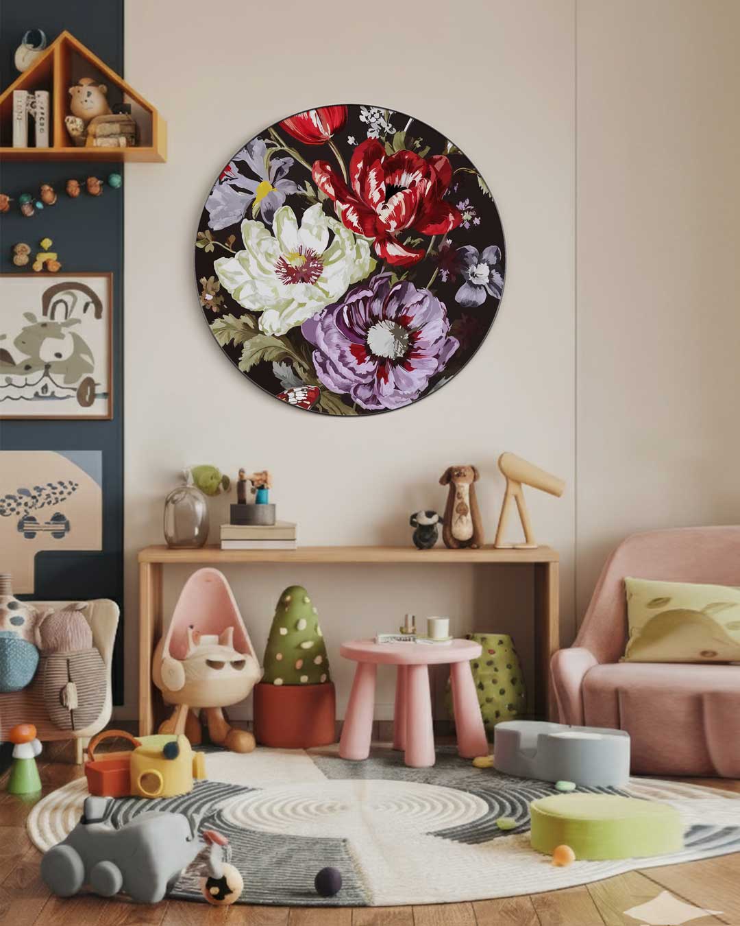 Bloemenpracht Muurcirkel-WallArtistic
