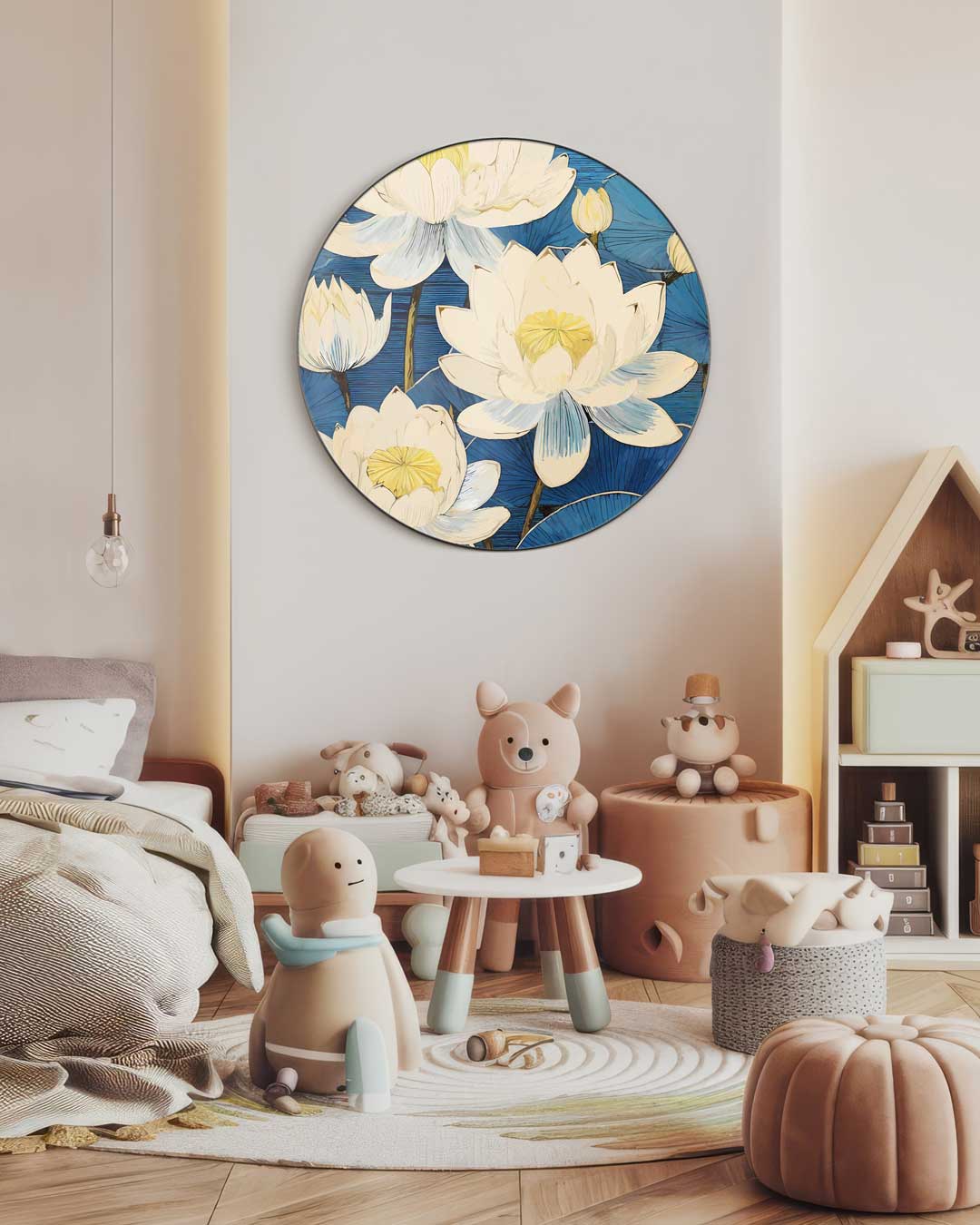 Lotus Bloem Muurcirkel-WallArtistic