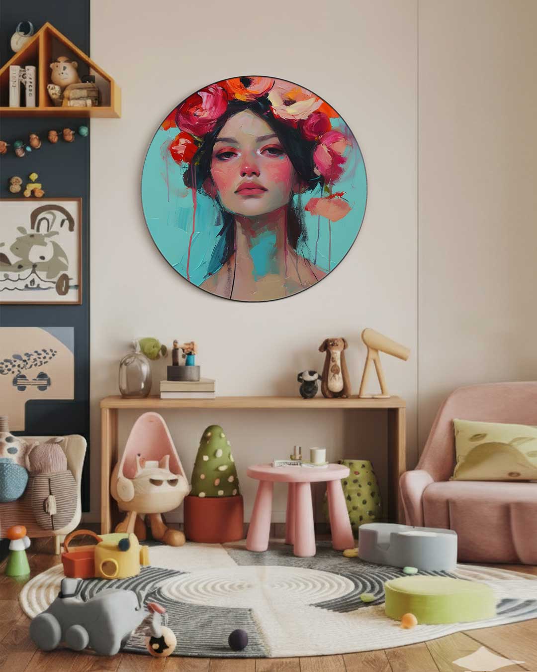 Bloemenpracht Muurcirkel-WallArtistic