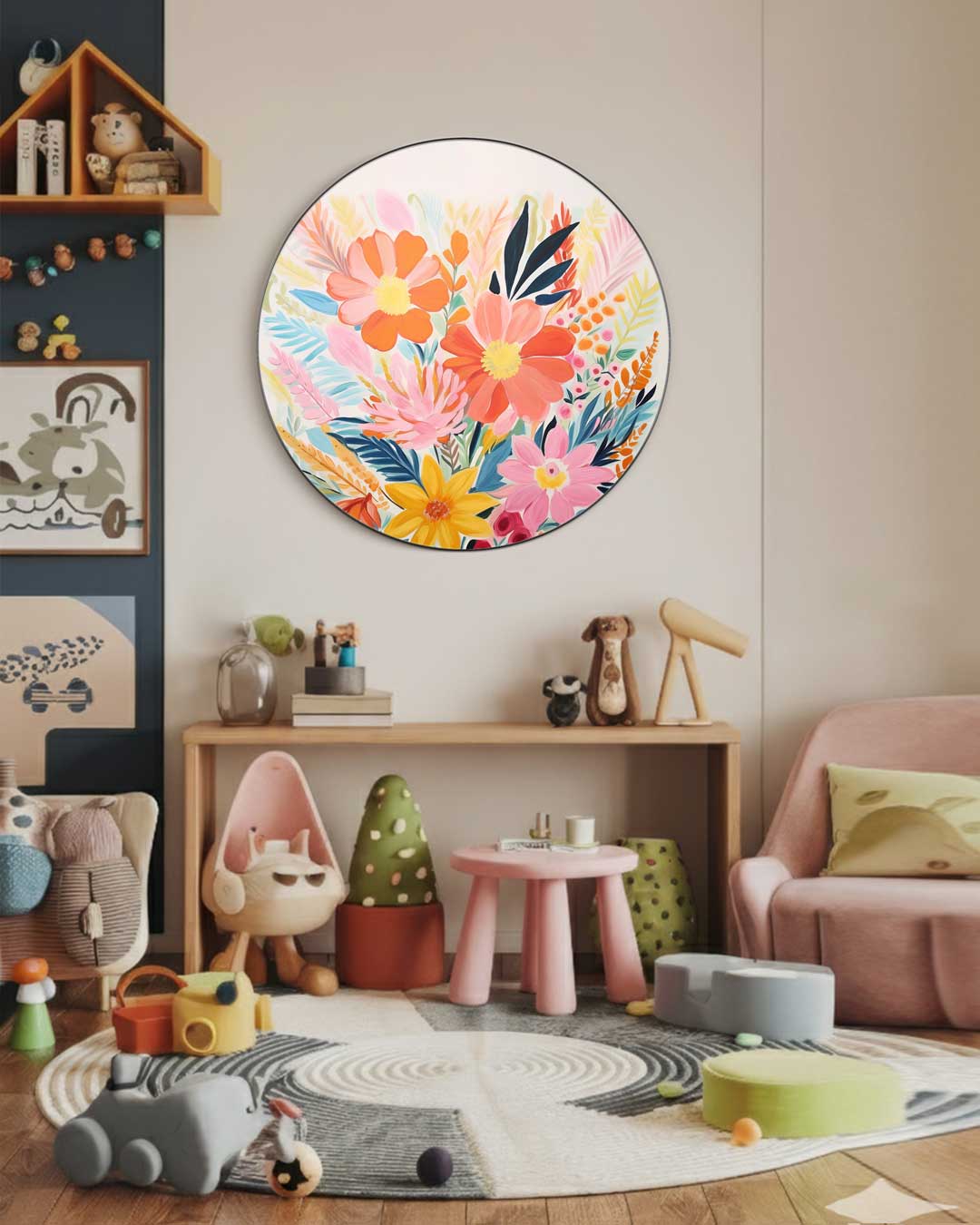 Bloemenpracht Muurcirkel-WallArtistic