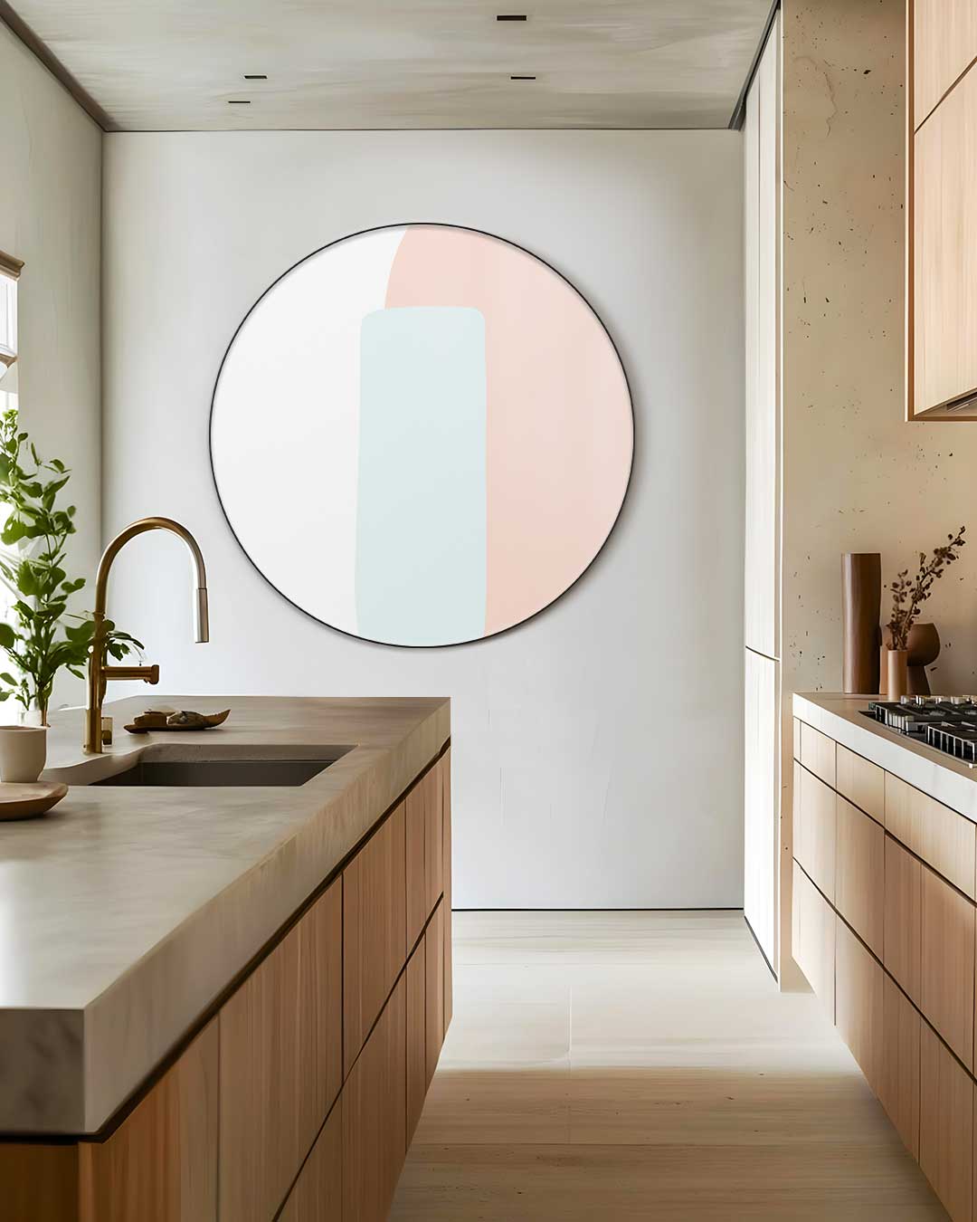 Stijlvolle Pastel Muurcirkel-WallArtistic