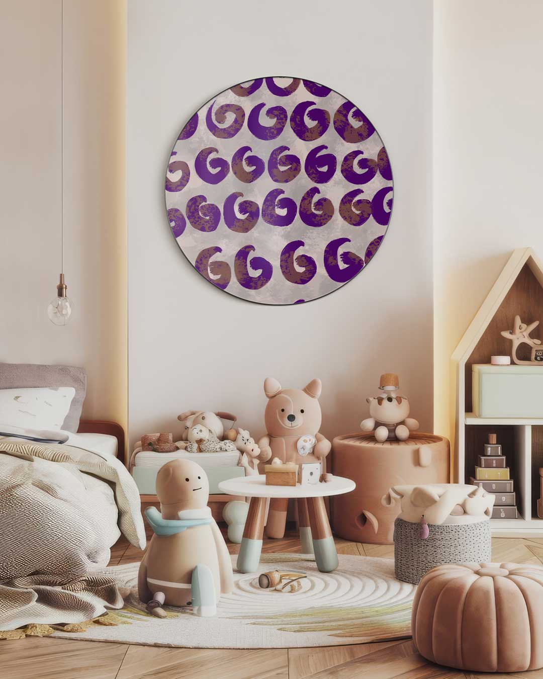 Spirals op Stijlvolle Muurcirkel-WallArtistic