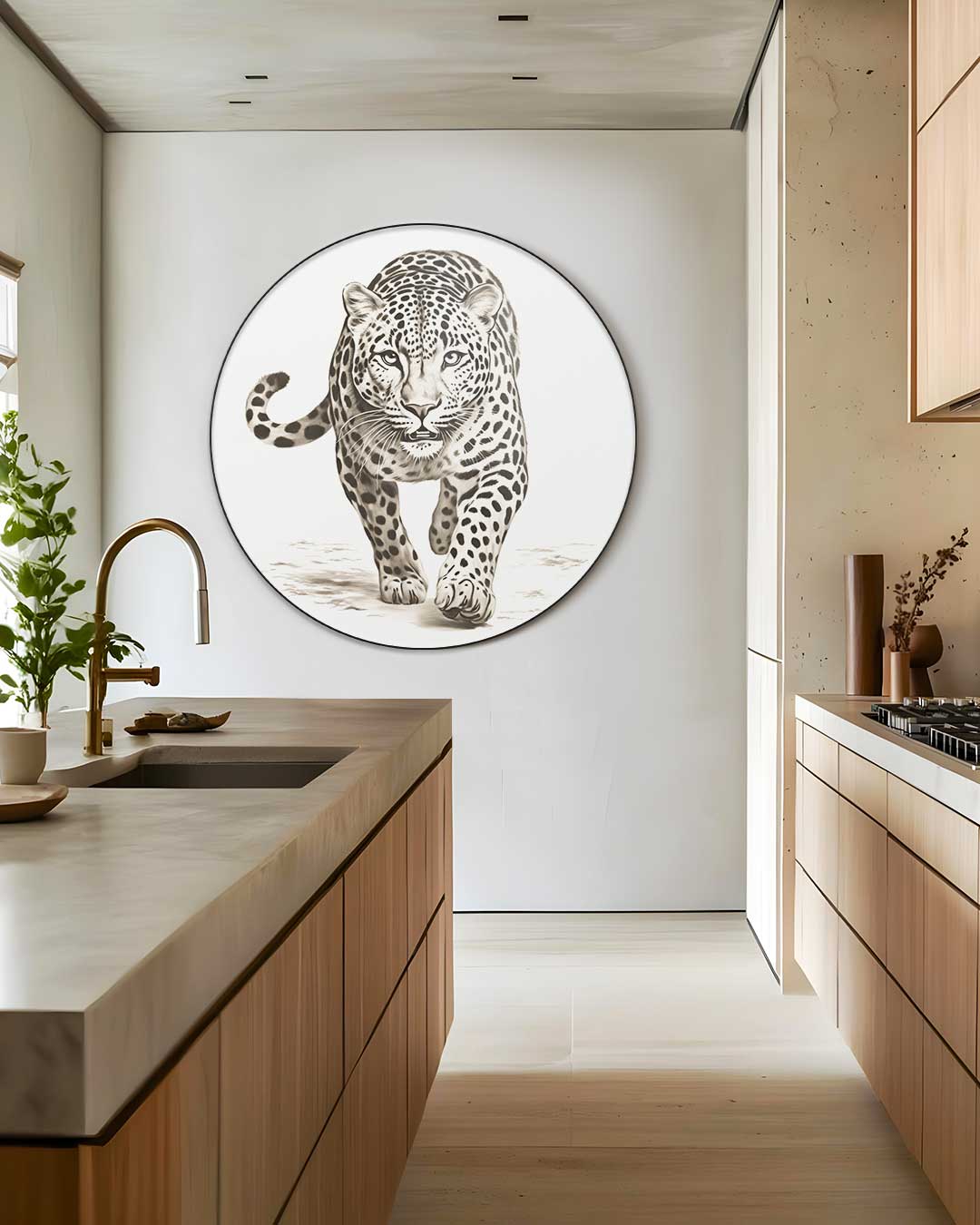 Leopard Print Muurcirkel-WallArtistic