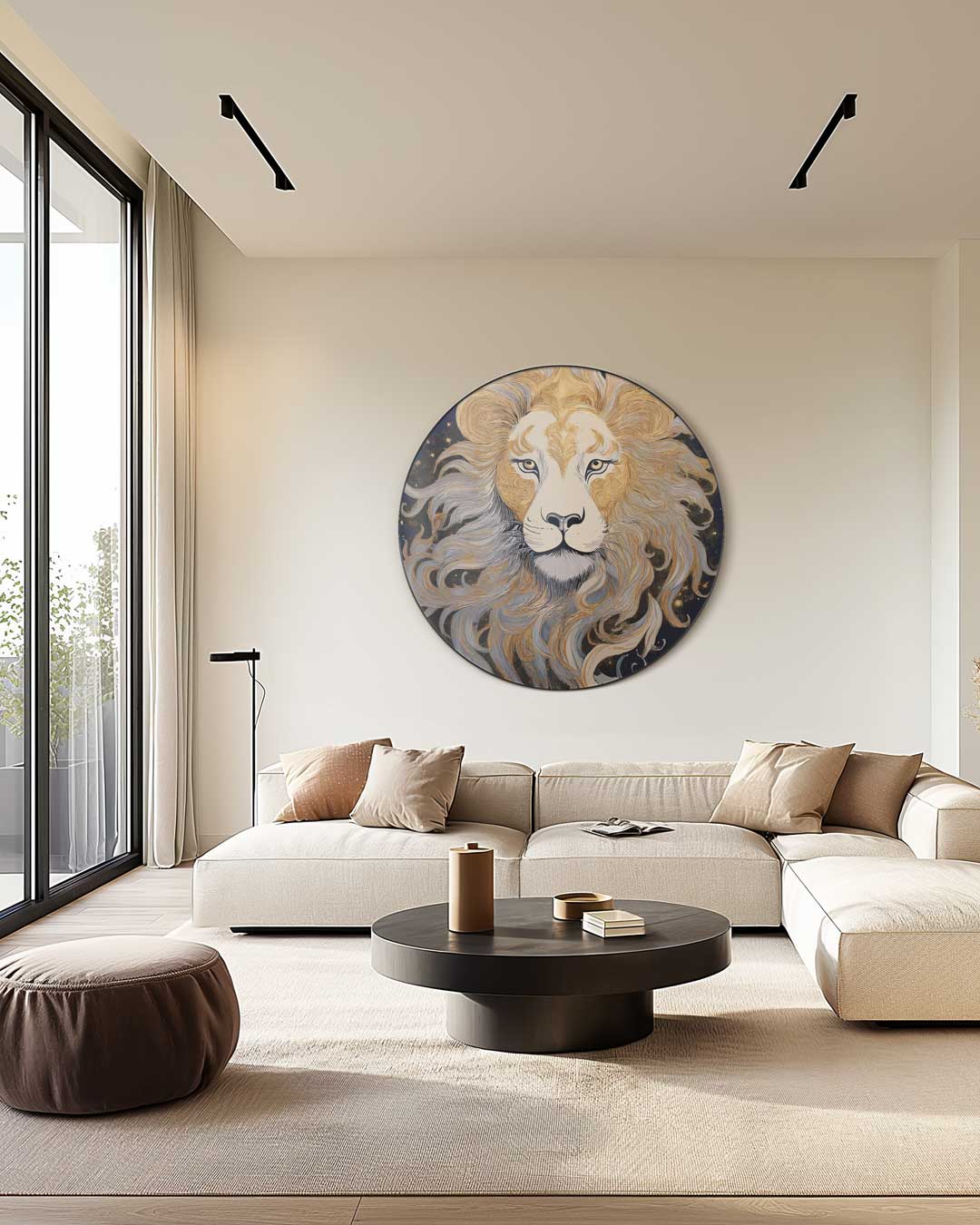 Leeuwenkracht Muurcirkel-WallArtistic