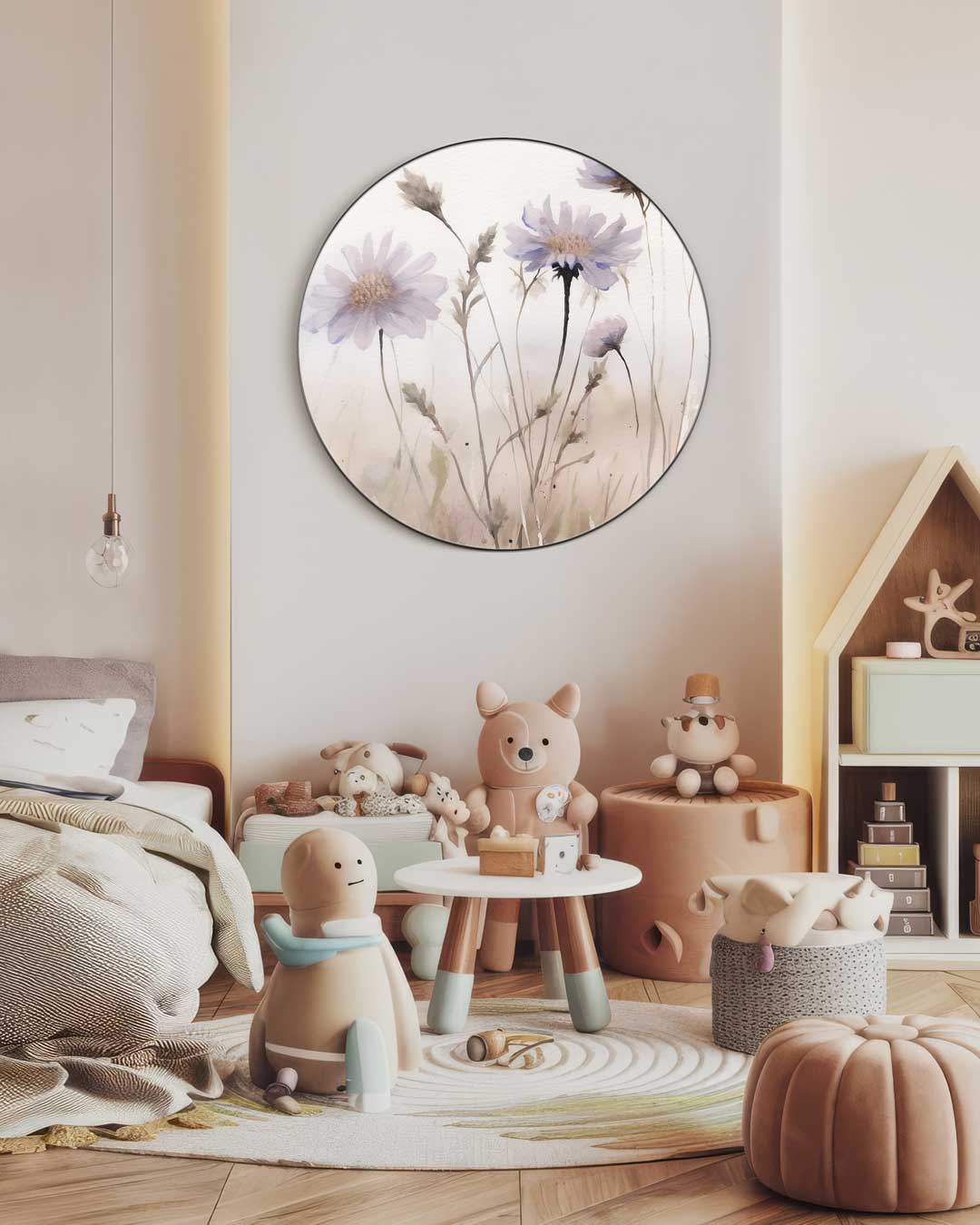 Veldbloemen Muurcirkel-WallArtistic