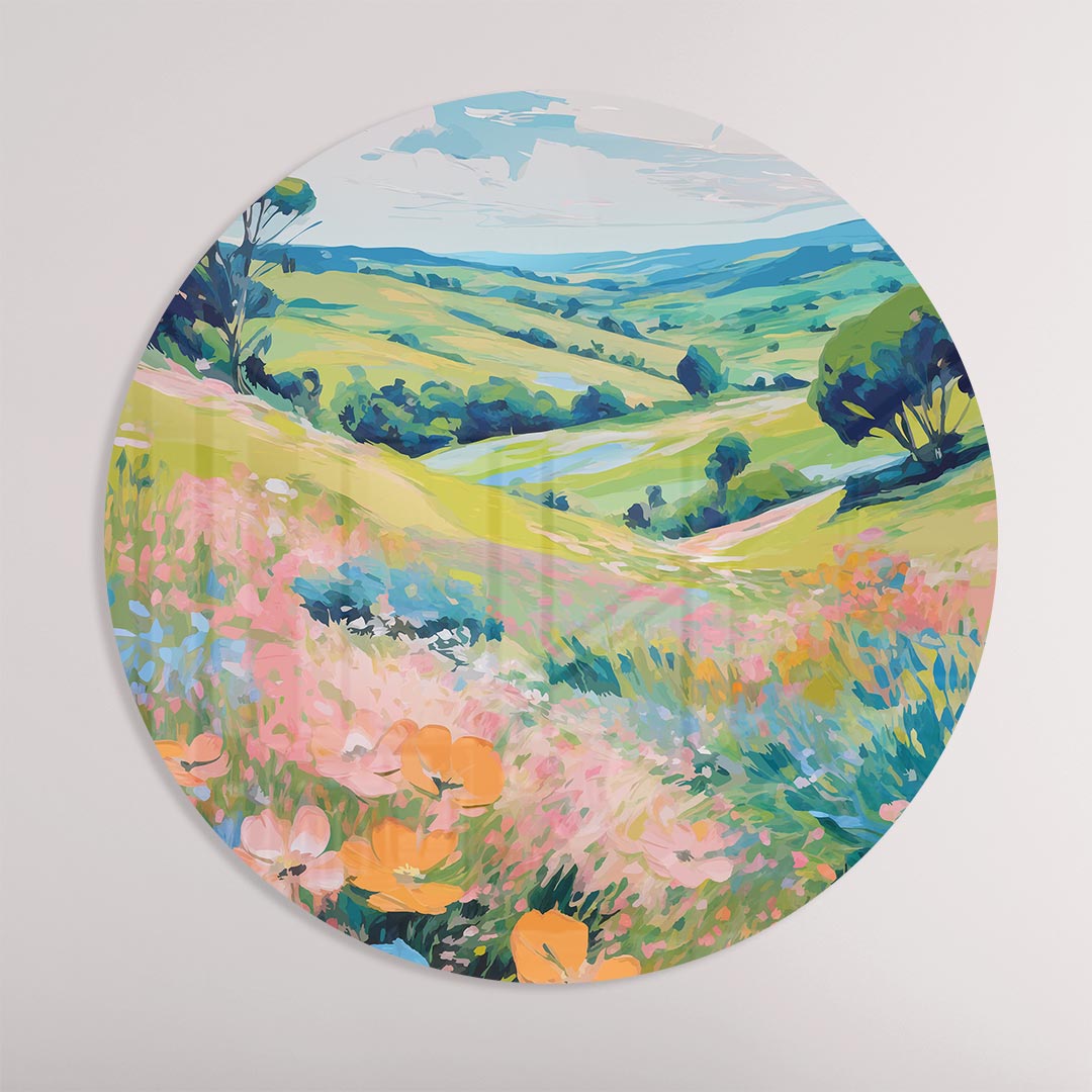 Landschapsdroom Muurcirkel-WallArtistic