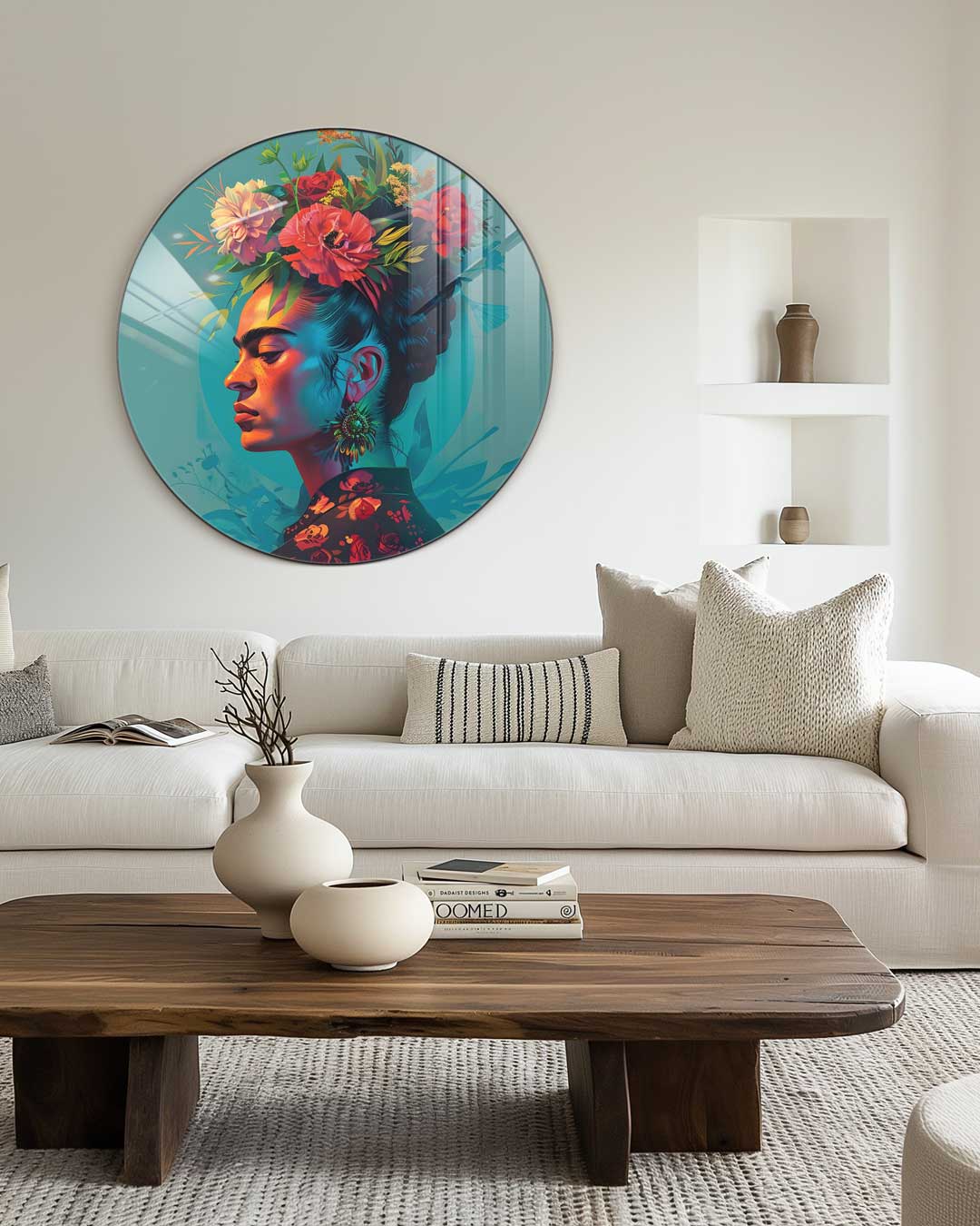 Kleurrijke Bloemenpracht Muurcirkel-WallArtistic