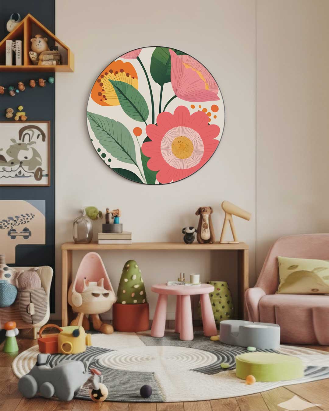 Bloemen Muurcirkel-WallArtistic