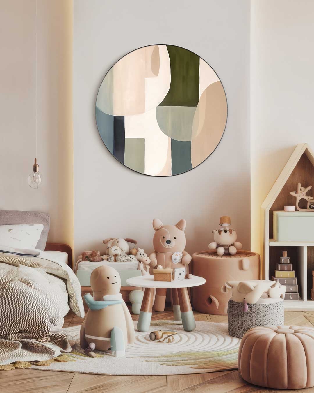 Stijlvolle Abstracte Muurcirkel-WallArtistic
