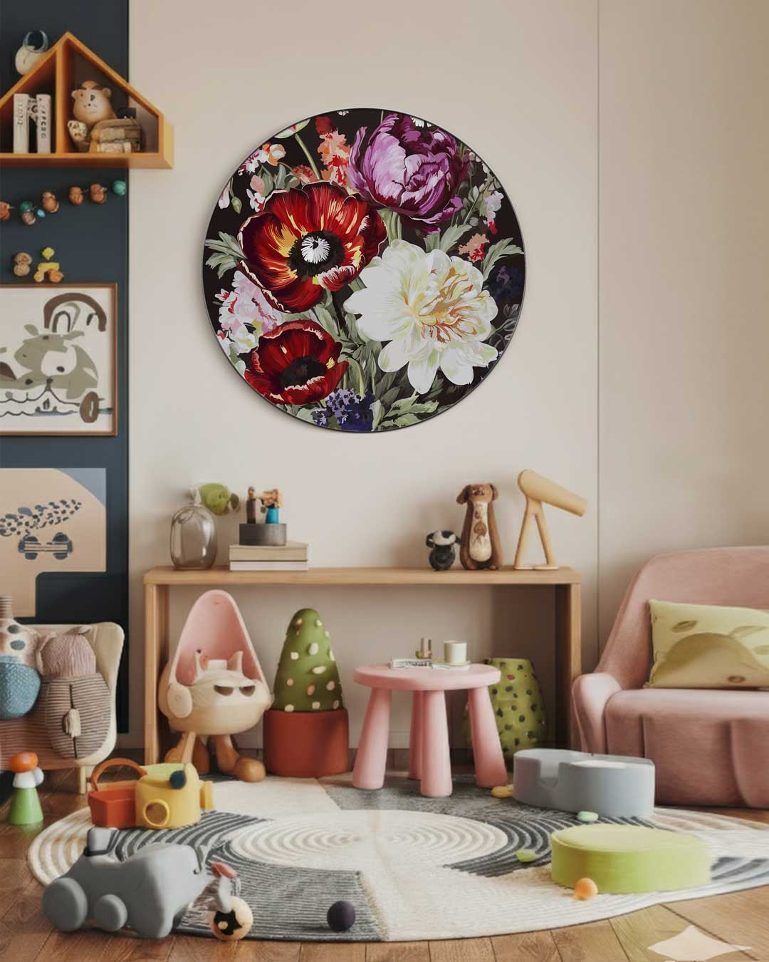 Bloemenpracht Muurcirkel-WallArtistic