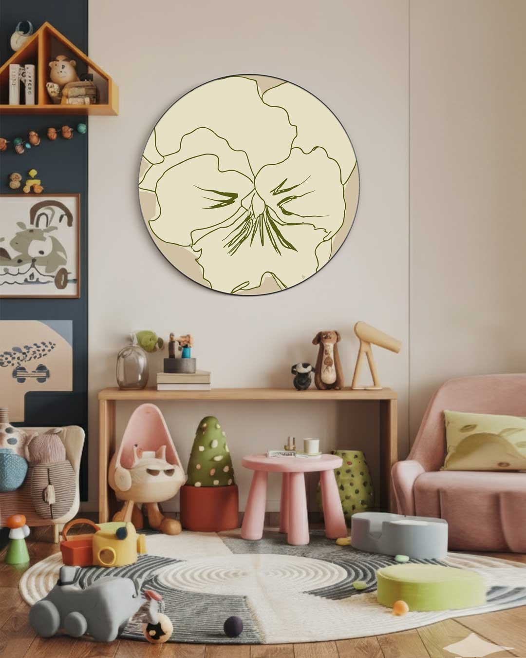 Bloemen Muurcirkel-WallArtistic