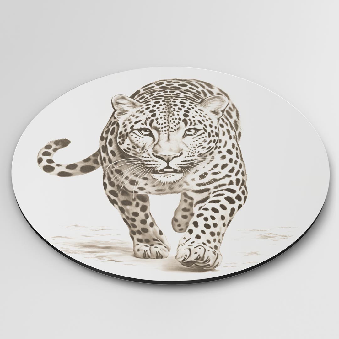 Leopard Print Muurcirkel-WallArtistic