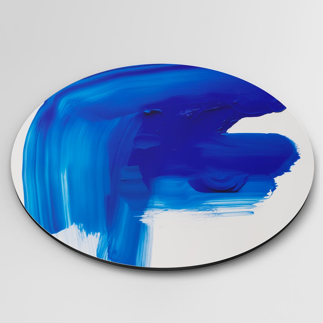 Abstracte Blauwe Muurcirkel-WallArtistic