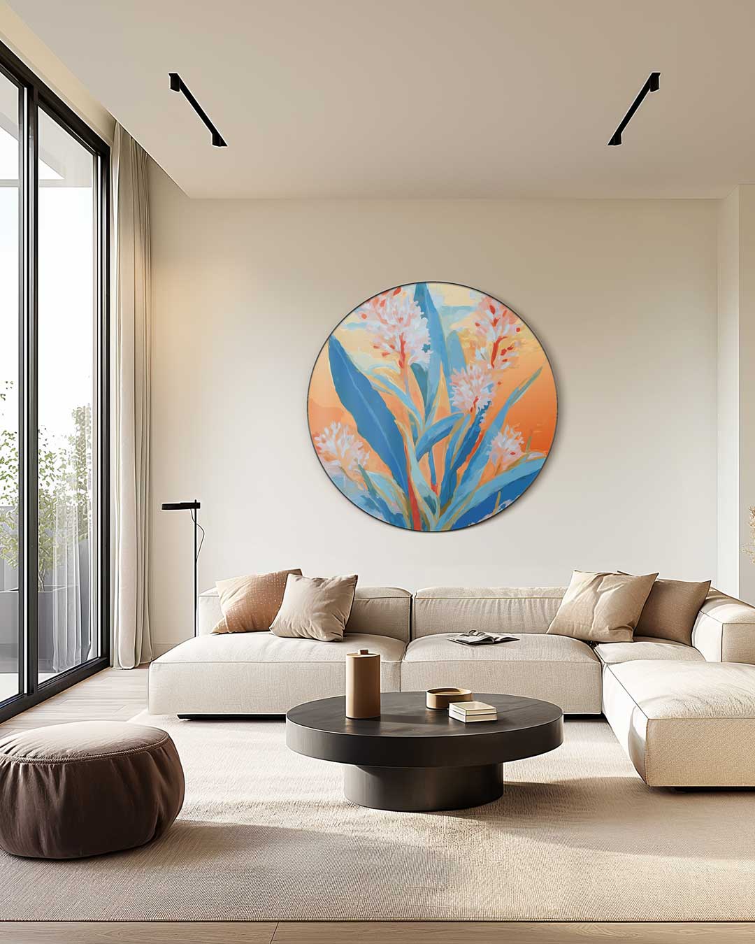 Vrolijke Bloemen Muurcirkel-WallArtistic