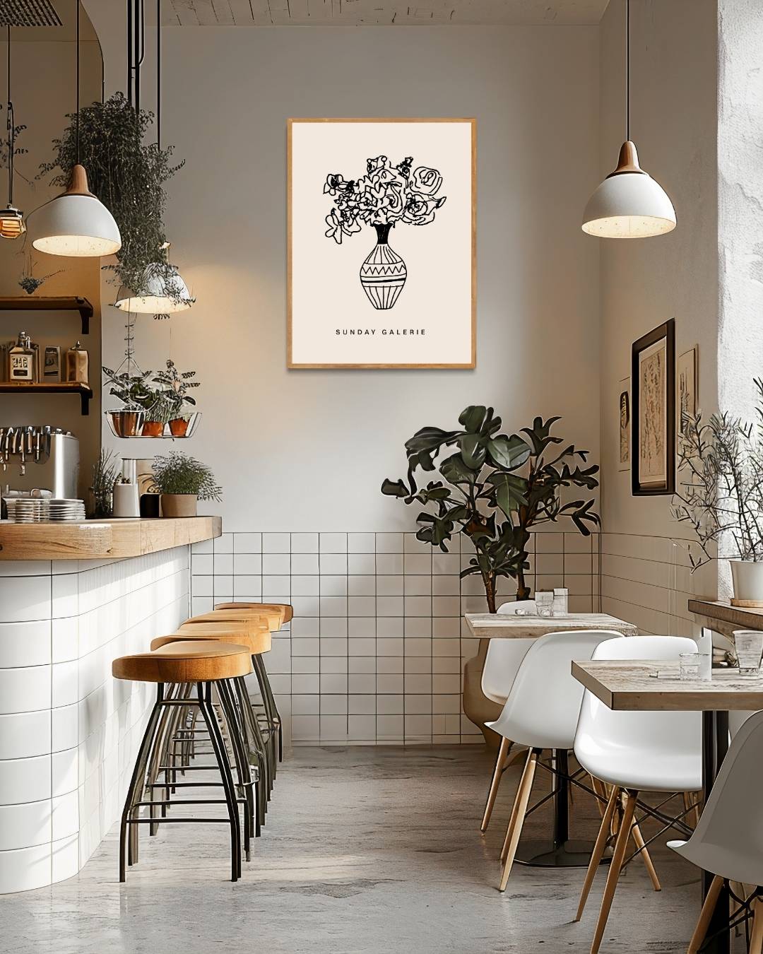 Minimalistische bloemen Poster