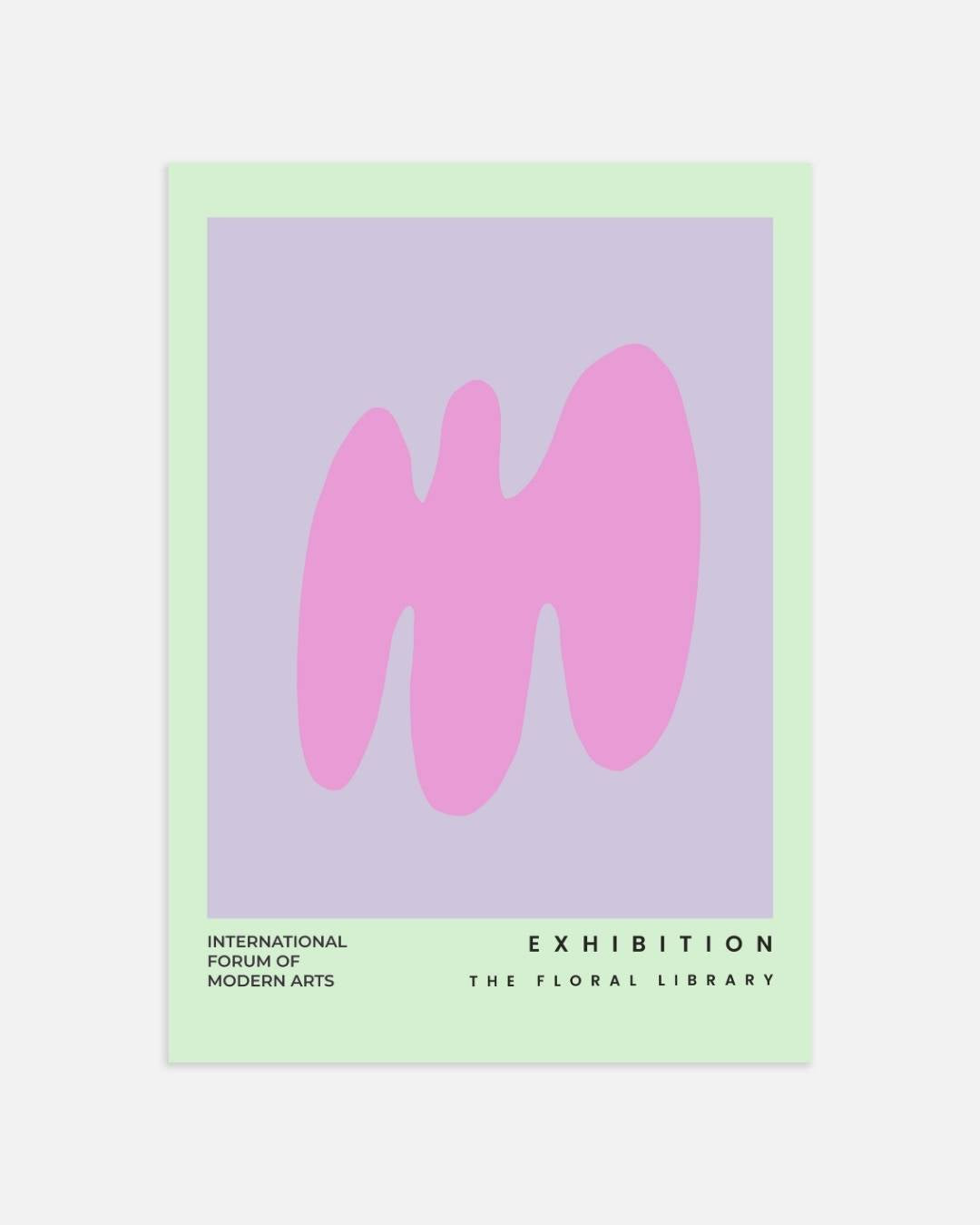 Abstracte roze vorm Poster